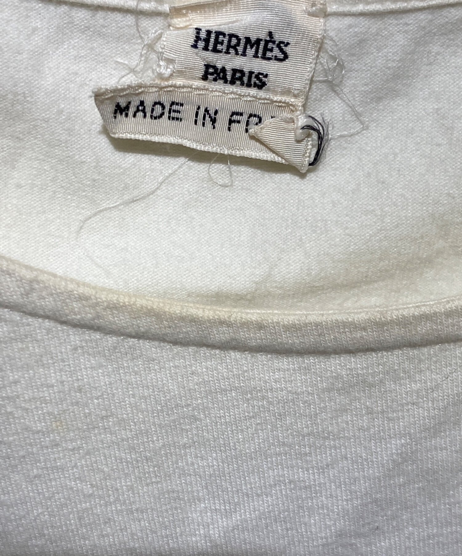 中古・古着通販】HERMES (エルメス) 半袖Tシャツ ホワイト サイズ:40