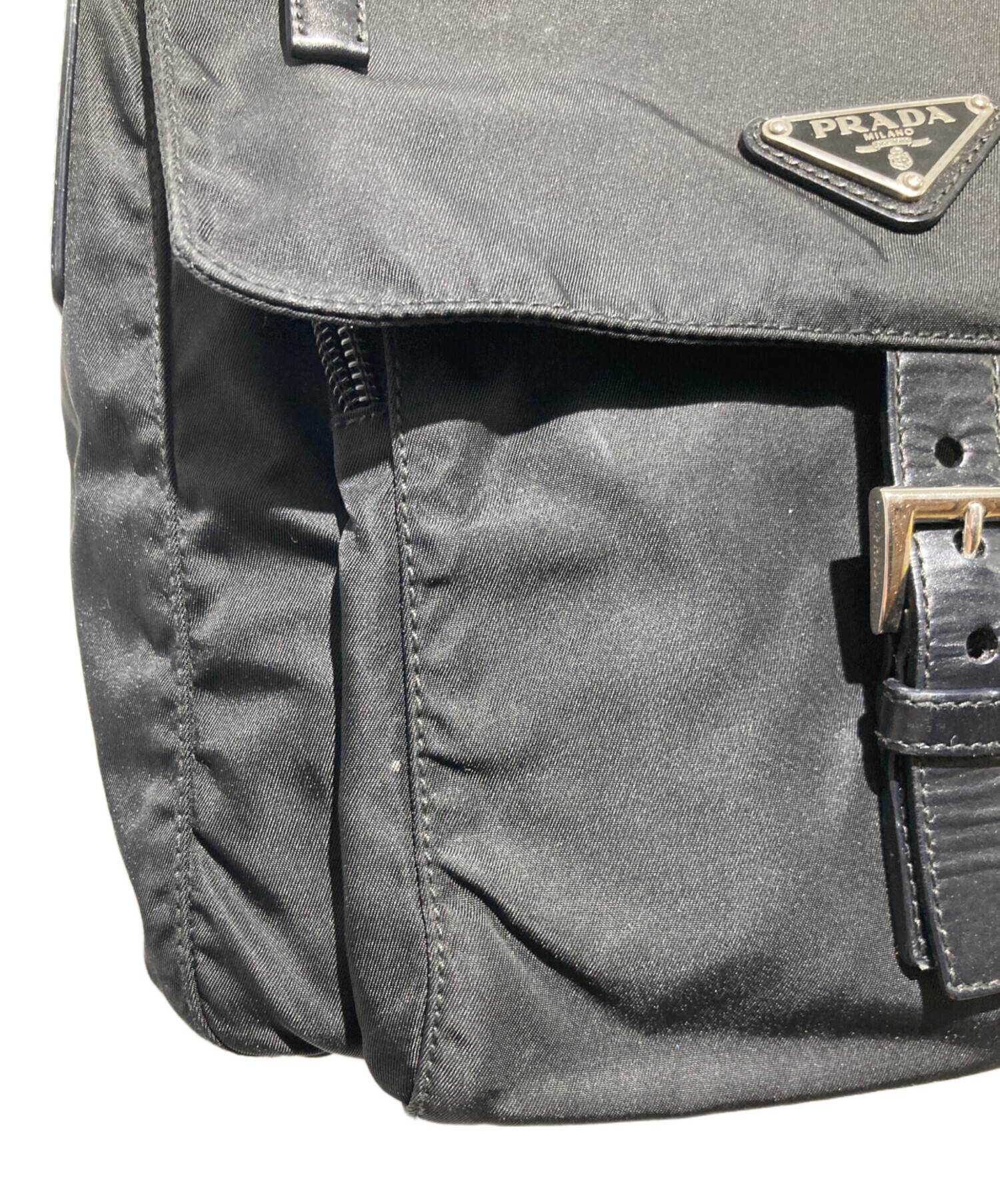 中古・古着通販】PRADA (プラダ) 三角プレートナイロンショルダー