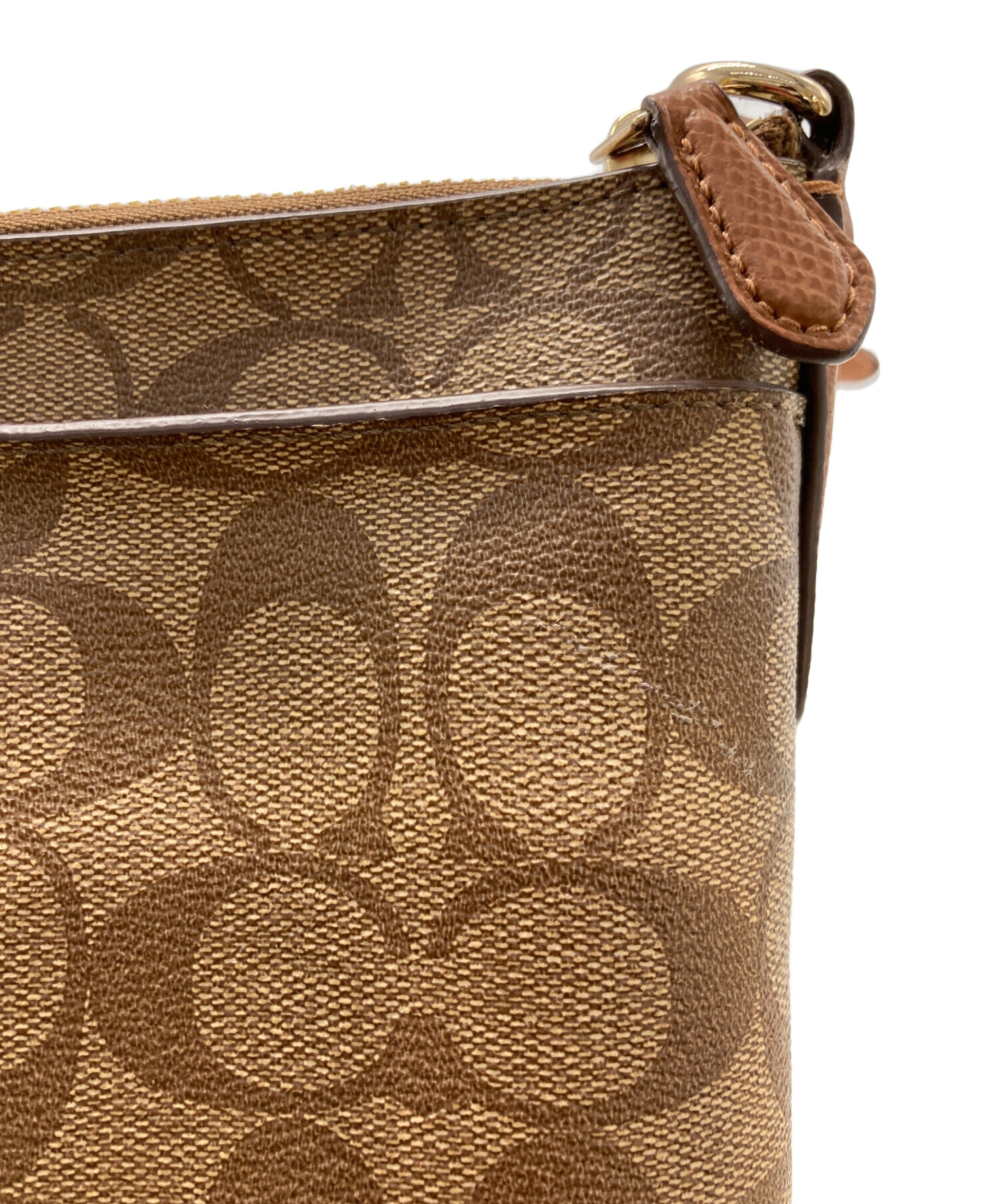 中古・古着通販】COACH (コーチ) ショルダーバッグ ベージュ｜ブランド