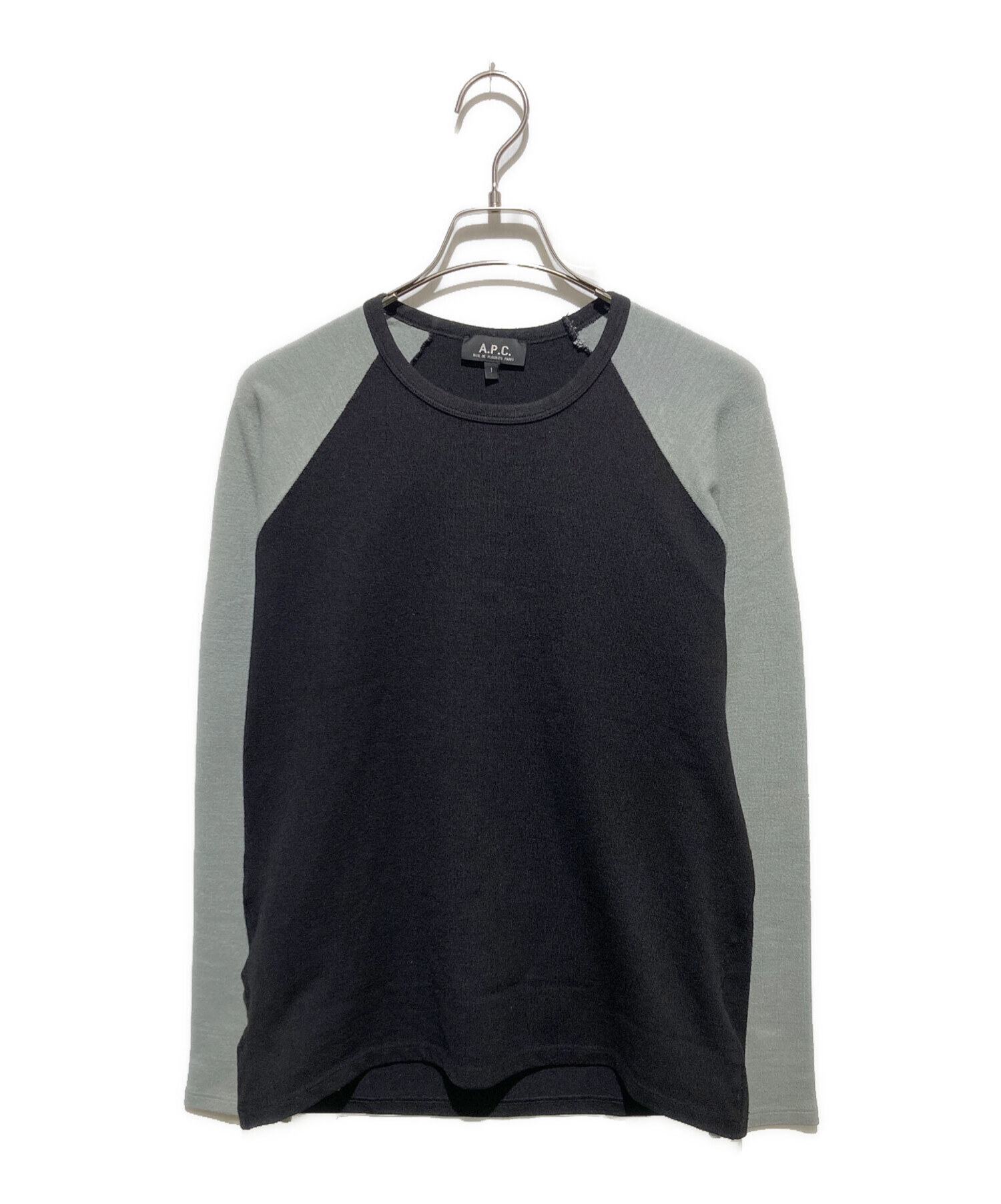 フランス製A.P.C. ニット ラグランカットソー 中古・古着通販】A.P.C. (アーペーセー) フランス製 バイカラー