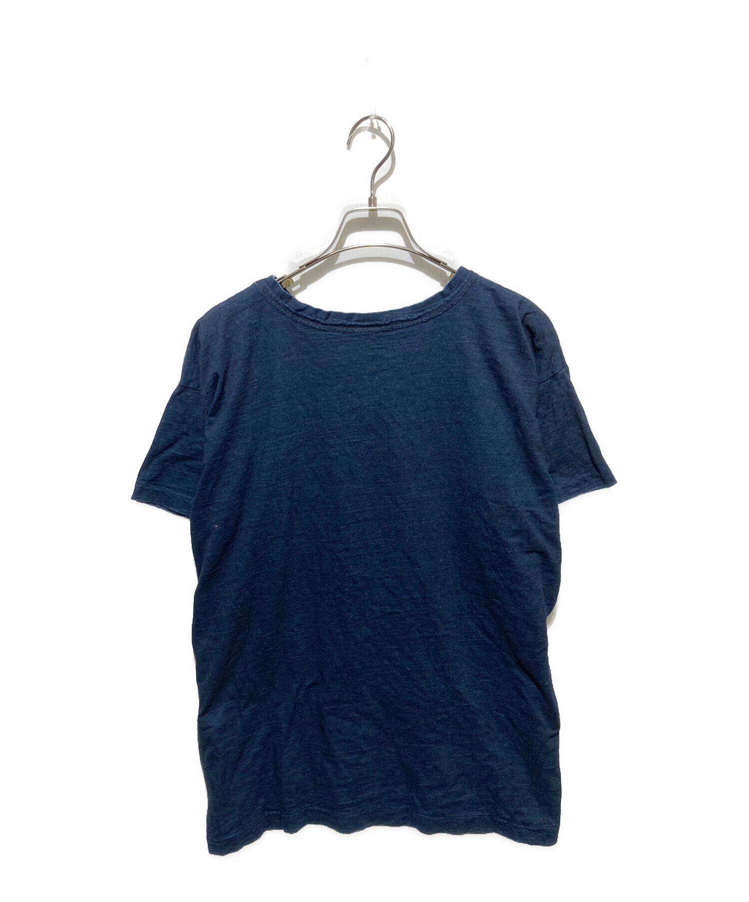 45R 45rpm うさぎ Tシャツ/インディゴ染めプリント/サイズ4/Lサイズ 中古・古着通販】45R (フォーティファイブ・アール) インディゴ染め