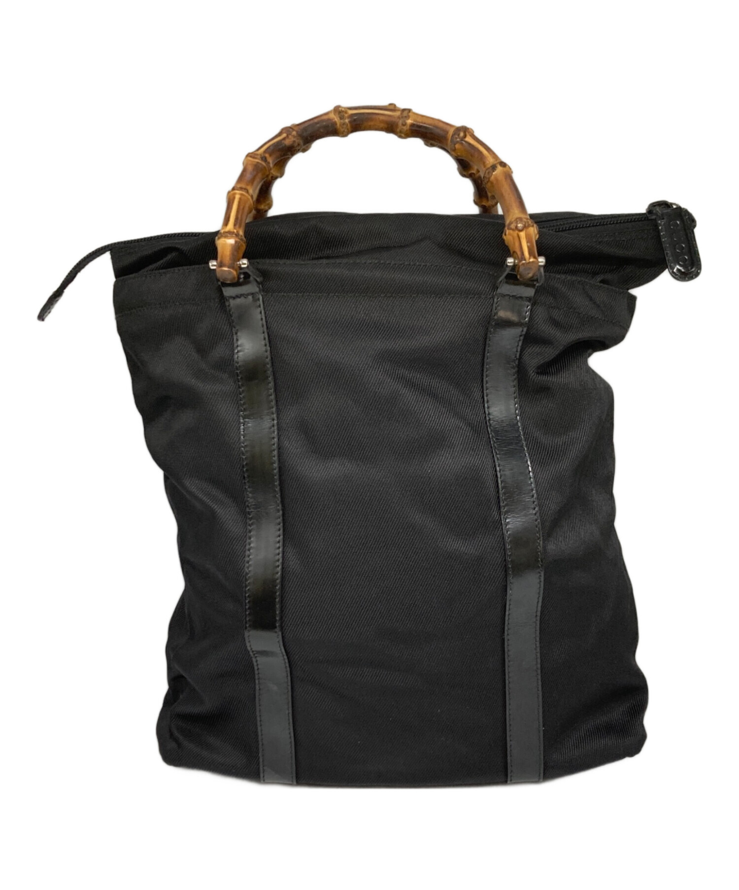 中古・古着通販】GUCCI (グッチ) バンブートートバッグ ブラック