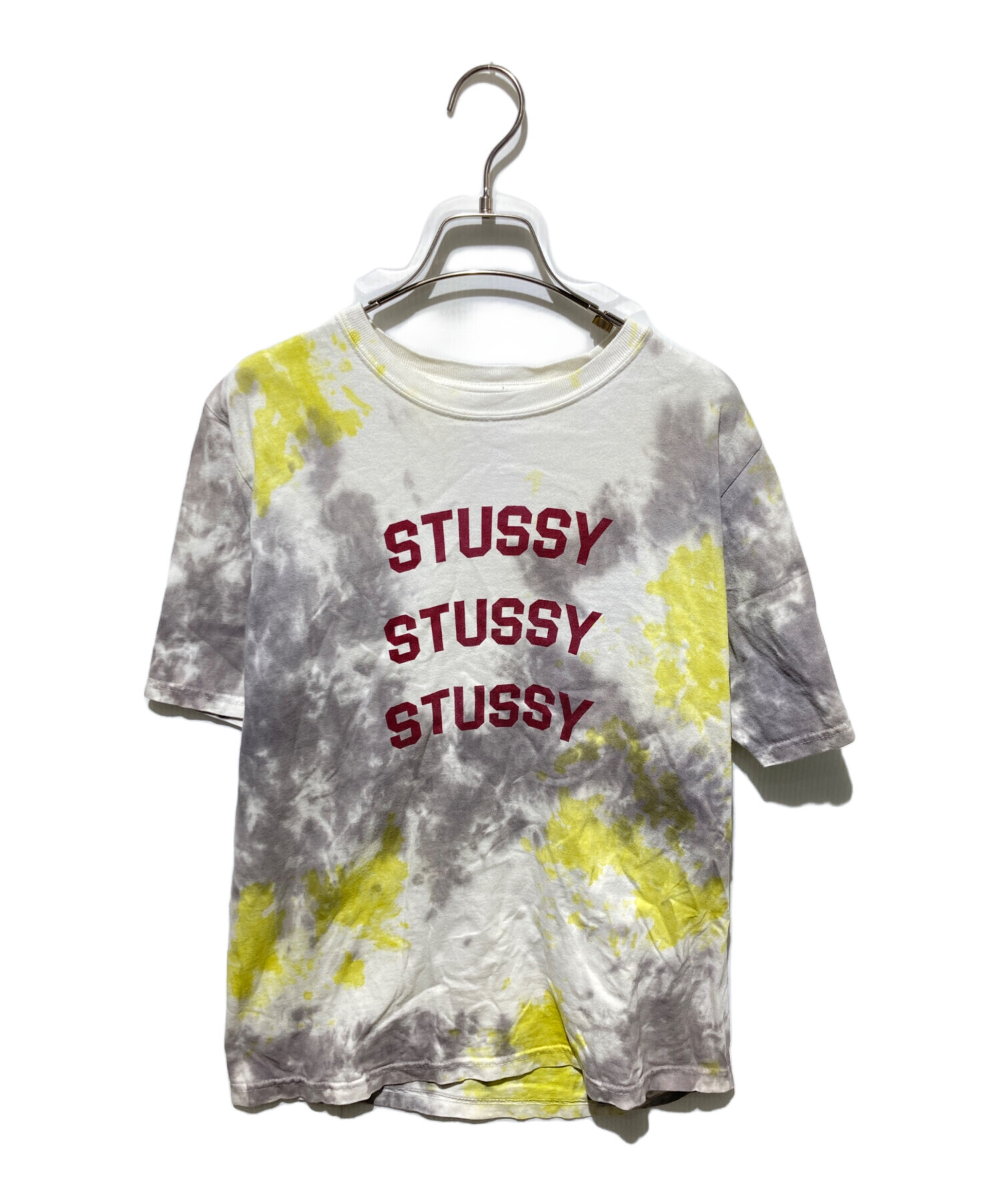 中古・古着通販】stussy (ステューシー) アーチロゴTシャツ イエロー 