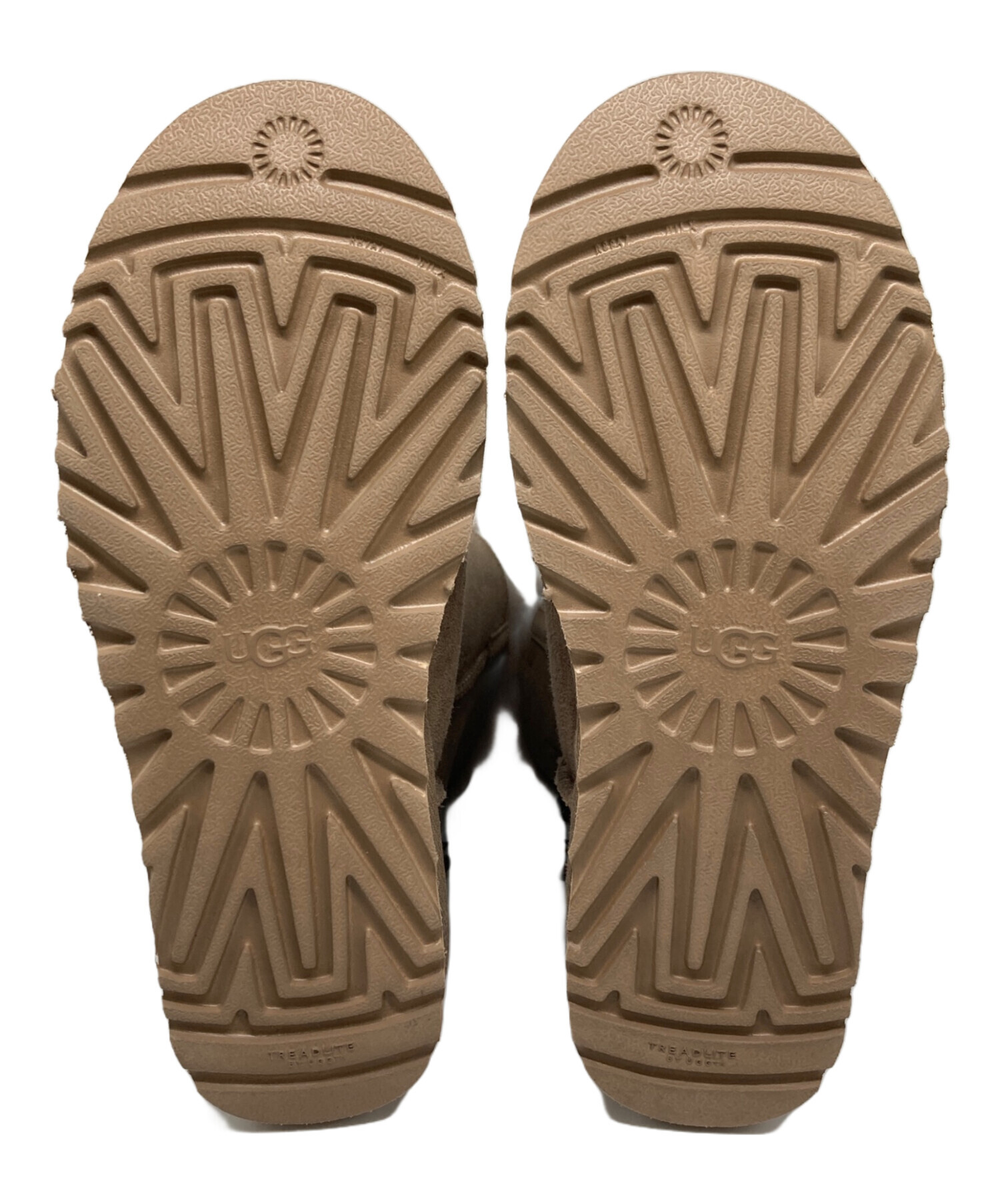 中古・古着通販】UGG (アグ) リボンデザインムートンブーツ ベージュ