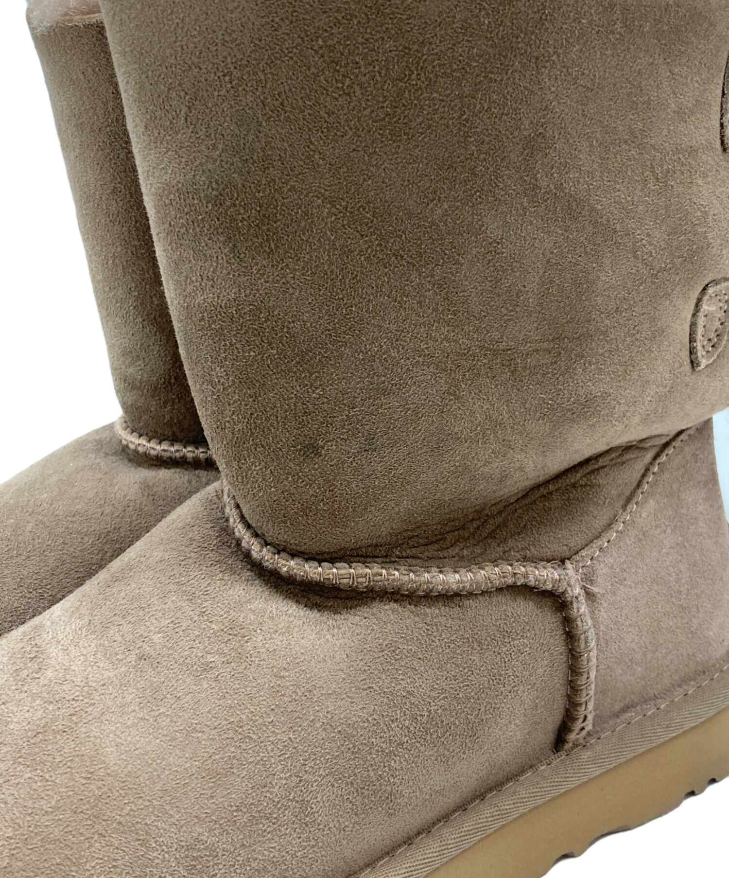 中古・古着通販】UGG (アグ) リボンデザインムートンブーツ ベージュ
