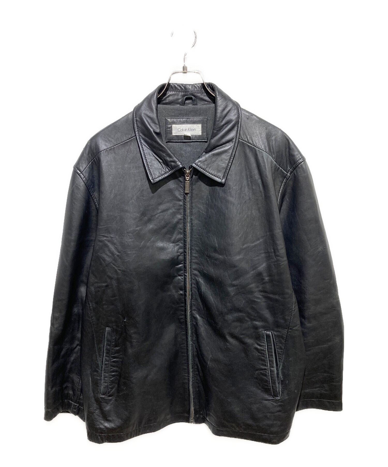 店頭買取 Calvin Klein カルバンクライン レザージャケット M 茶