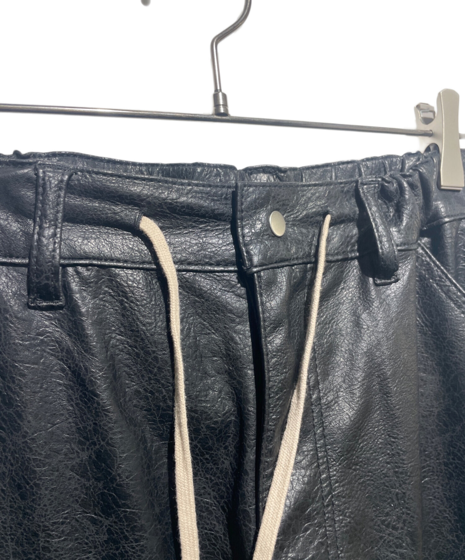 パンツ DankeSchon/PULEATHER WKNEE PAINTER PANTS 中古・古着通販】Danke schon (ダンケ シェーン) エコレザーダブルニー