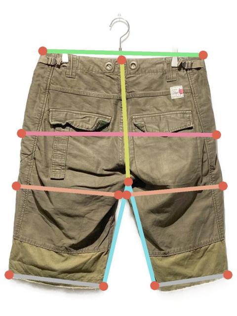 PRPS紫製品 日本製 軍パン ワークパンツ ビンテージ 32 中古・古着通販】PRPS 紫製品 (ピーアールピーエス) ハーフカーゴ