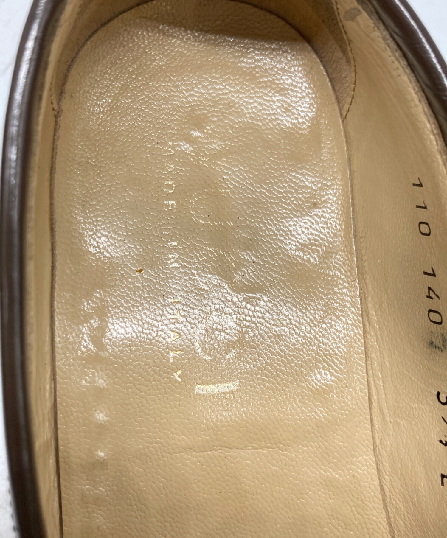 中古・古着通販】GUCCI (グッチ) スクエアトゥローファー ブラウン