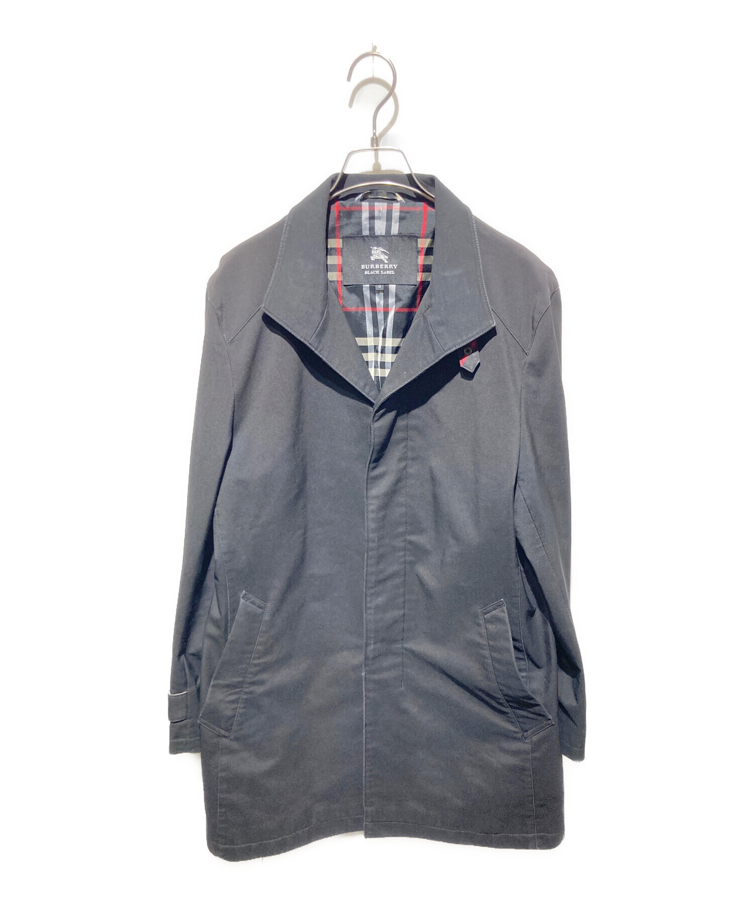 廃盤　バーバリー ブラックレーベル ノバチェック裏地 ステンカラーコート日本製 中古・古着通販】BURBERRY BLACK LABEL (バーバリーブラックレーベル