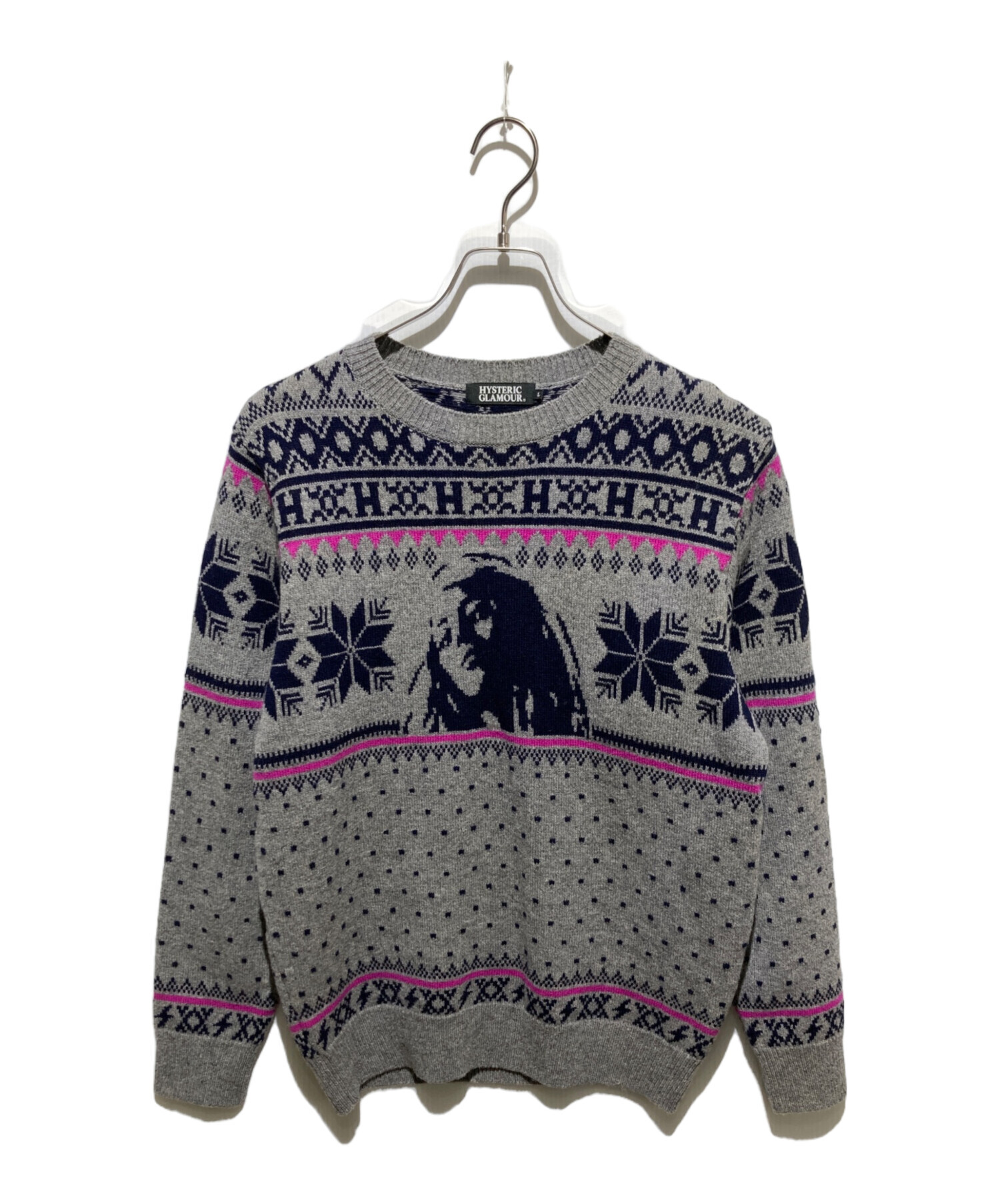 HYSTERIC GLAMOUR WOMEN HEAD ニット セーター XL Girl ヒステリック 
