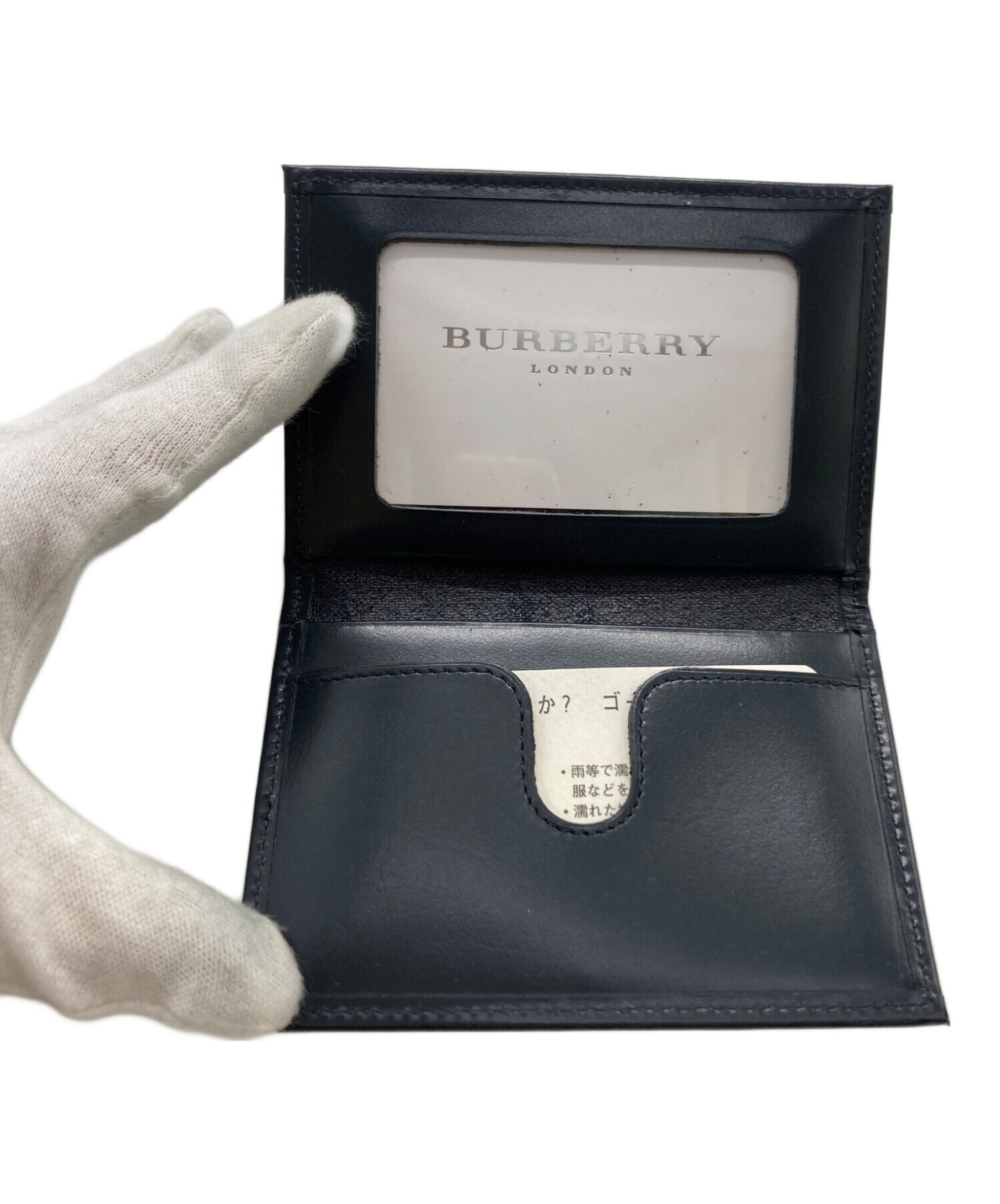 中古・古着通販】BURBERRY (バーバリー) パスケース ネイビー 中古・古着通販】BURBERRY (バーバリー) パスケース ネイビー