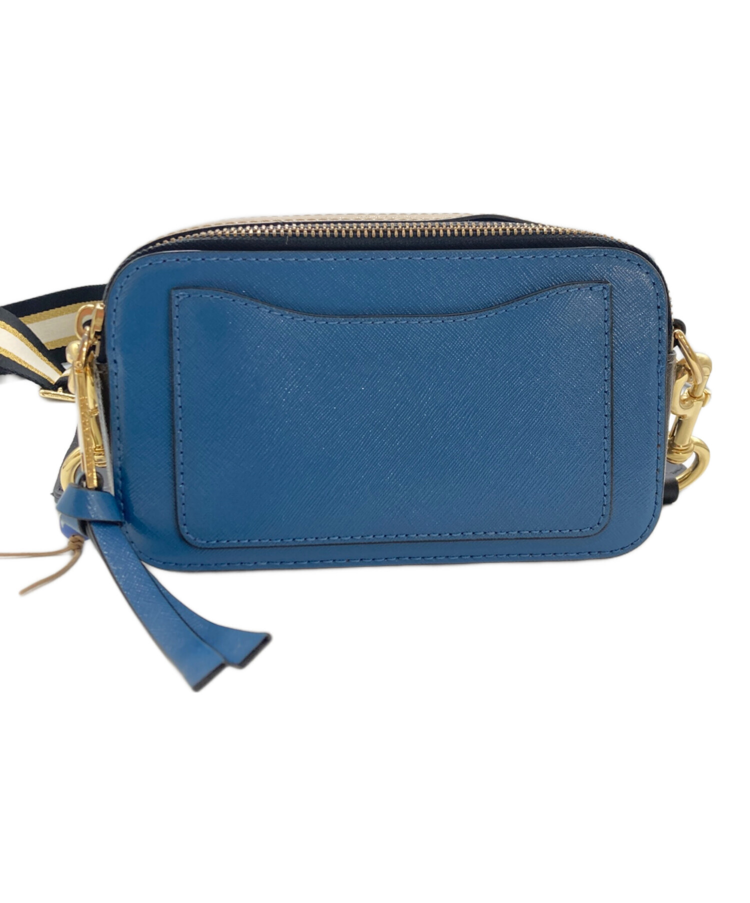 マークジェイコブス MARC JACOBS ショルダーバッグ スナップショット レザー ブルー×グレー レディース 送料無料【中古】 h32018a 中古・古着通販】MARC JACOBS (マークジェイコブス) スナップショット