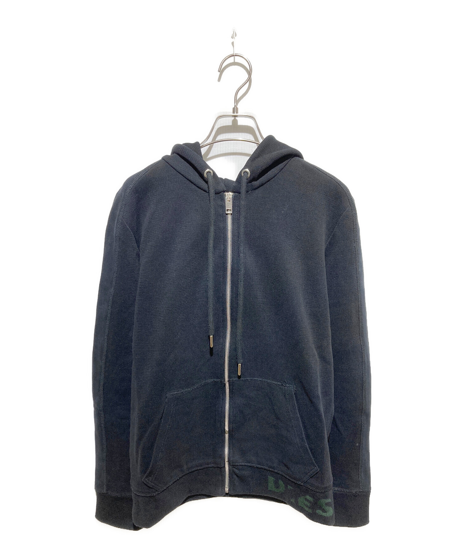 中古・古着通販】DIESEL (ディーゼル) 裾ロゴジップニットパーカー 