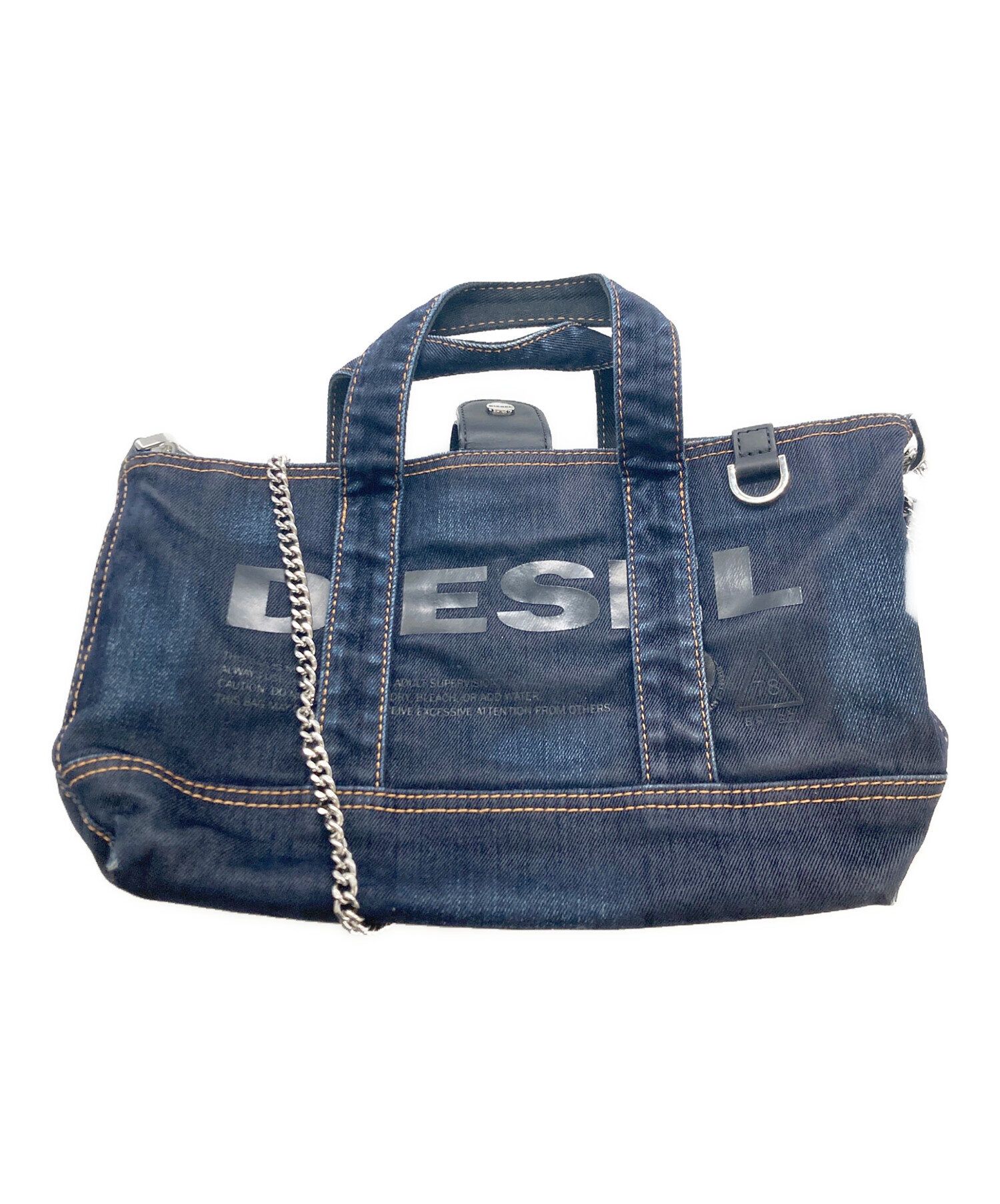 中古・古着通販】DIESEL (ディーゼル) ロゴデニムショルダーバッグ