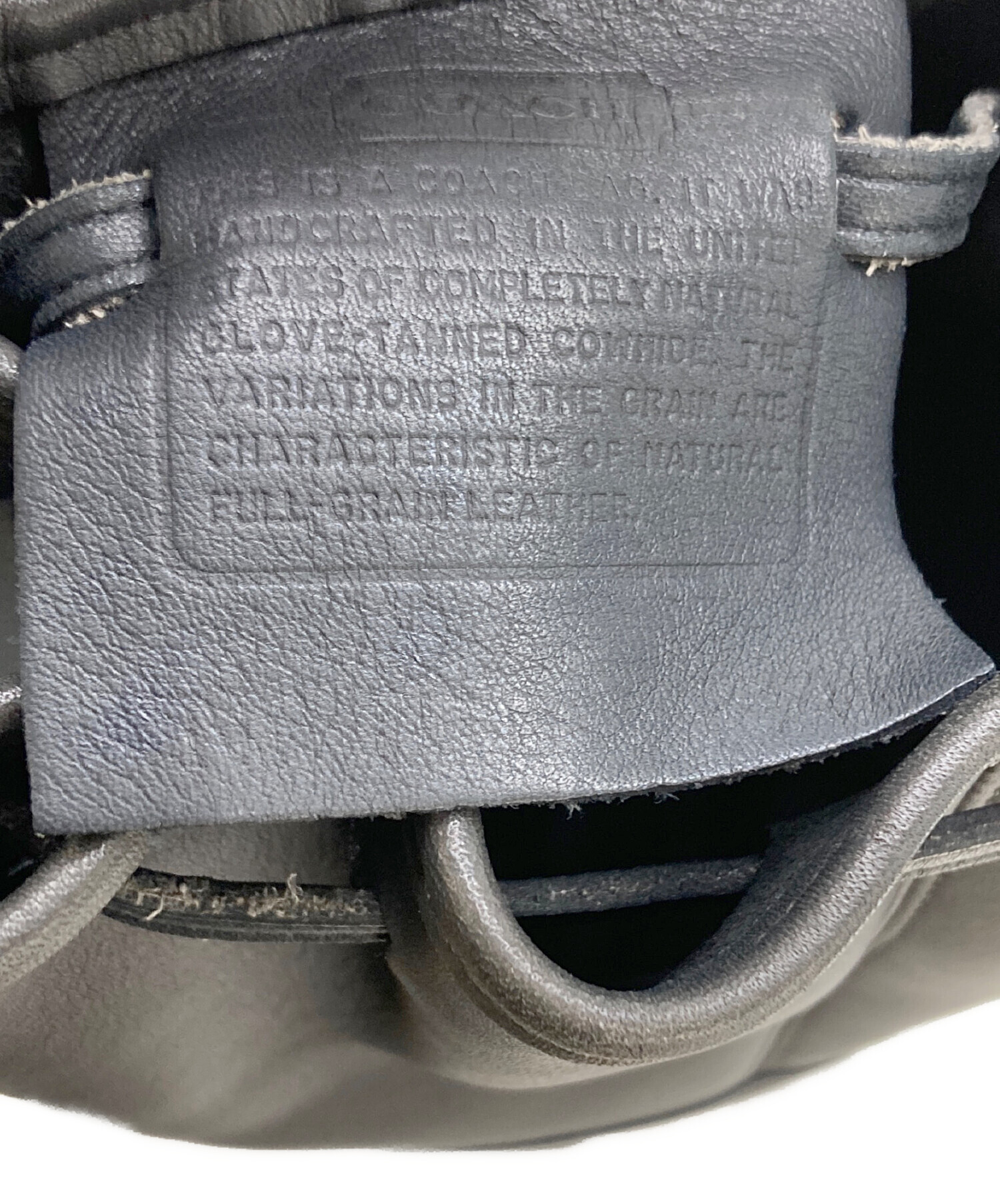 中古・古着通販】COACH (コーチ) OLD USA製 巾着型レザースリング 