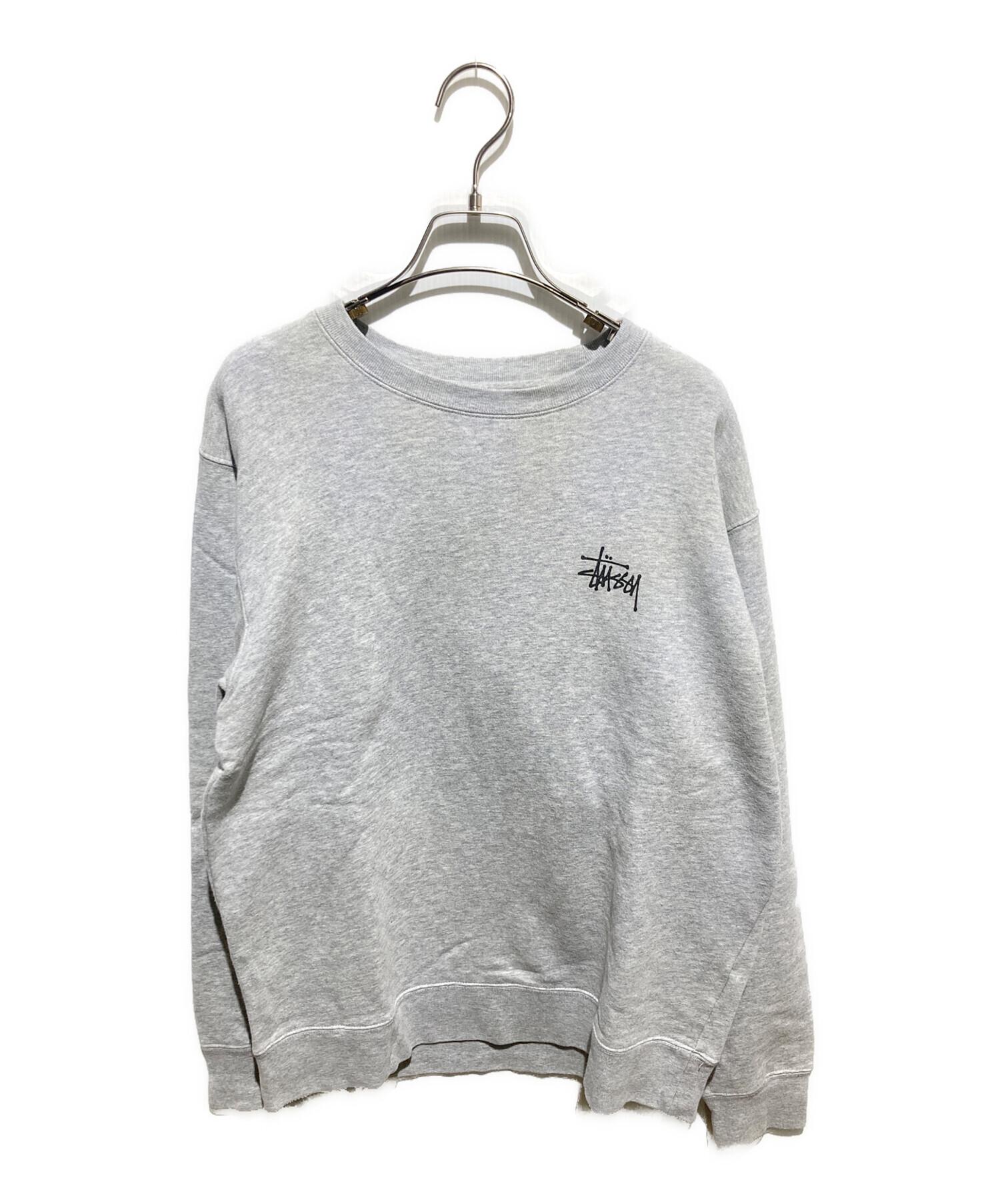 中古・古着通販】stussy (ステューシー) ベーシックロゴクルー グレー 