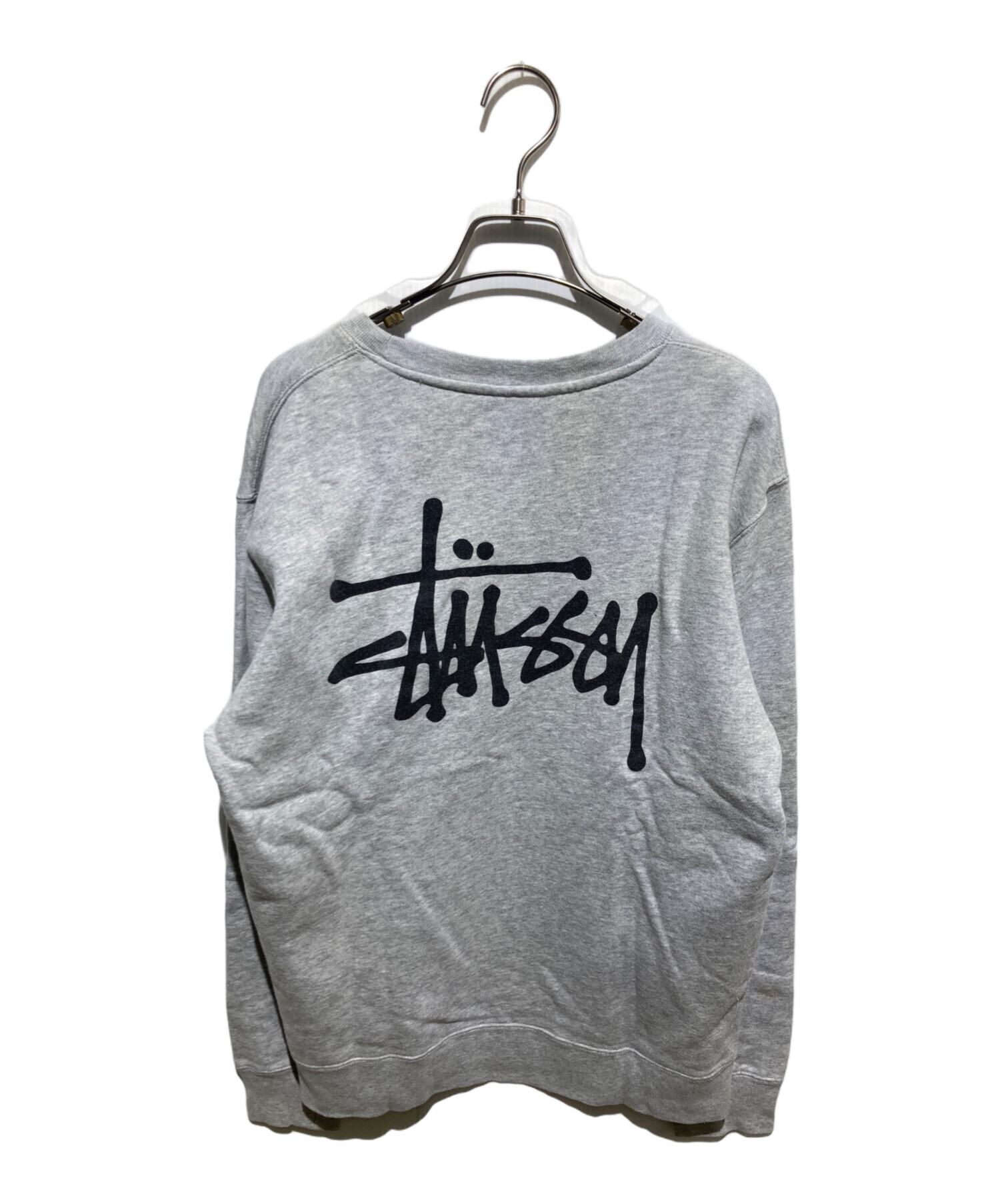中古・古着通販】stussy (ステューシー) ベーシックロゴクルー グレー 