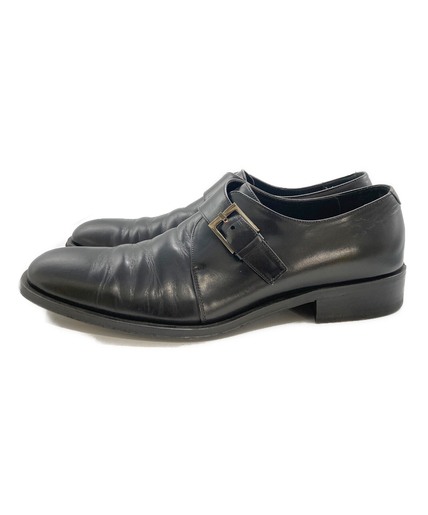 中古・古着通販】GUCCI (グッチ) モンクストラップシューズ ブラック