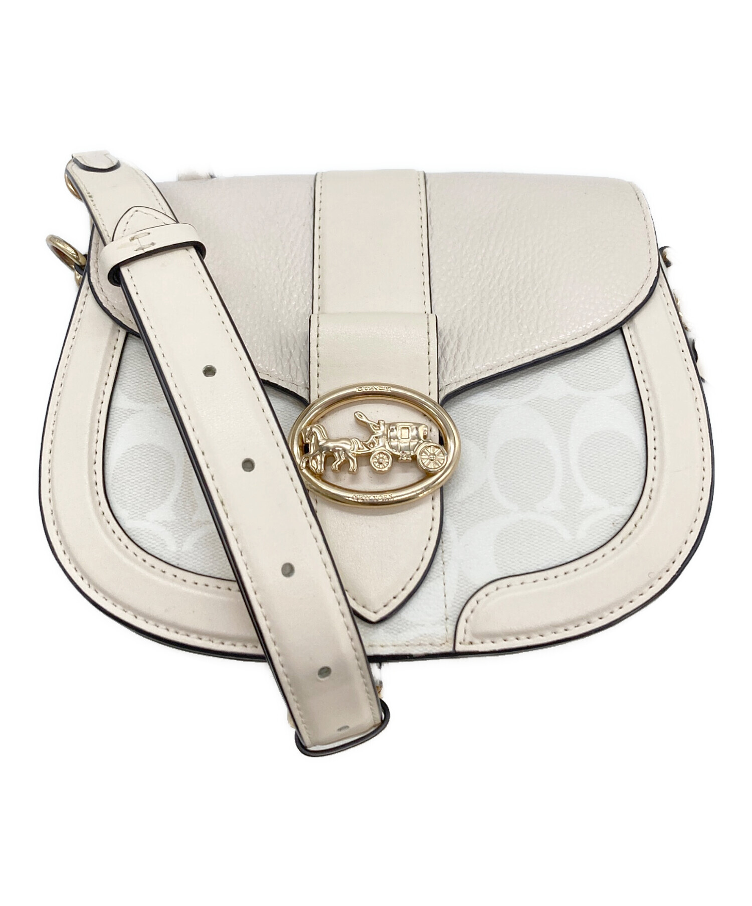 COACH コーチ ショルダーバッグ - アイボリー 【古着】【中古】 中古・古着通販】COACH (コーチ) ショルダーバッグ アイボリー