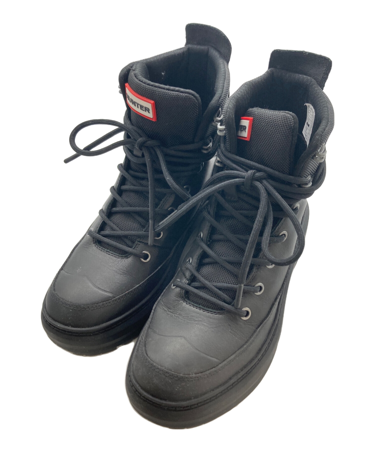 中古・古着通販】HUNTER (ハンター) レースアップブーツ ブラック 