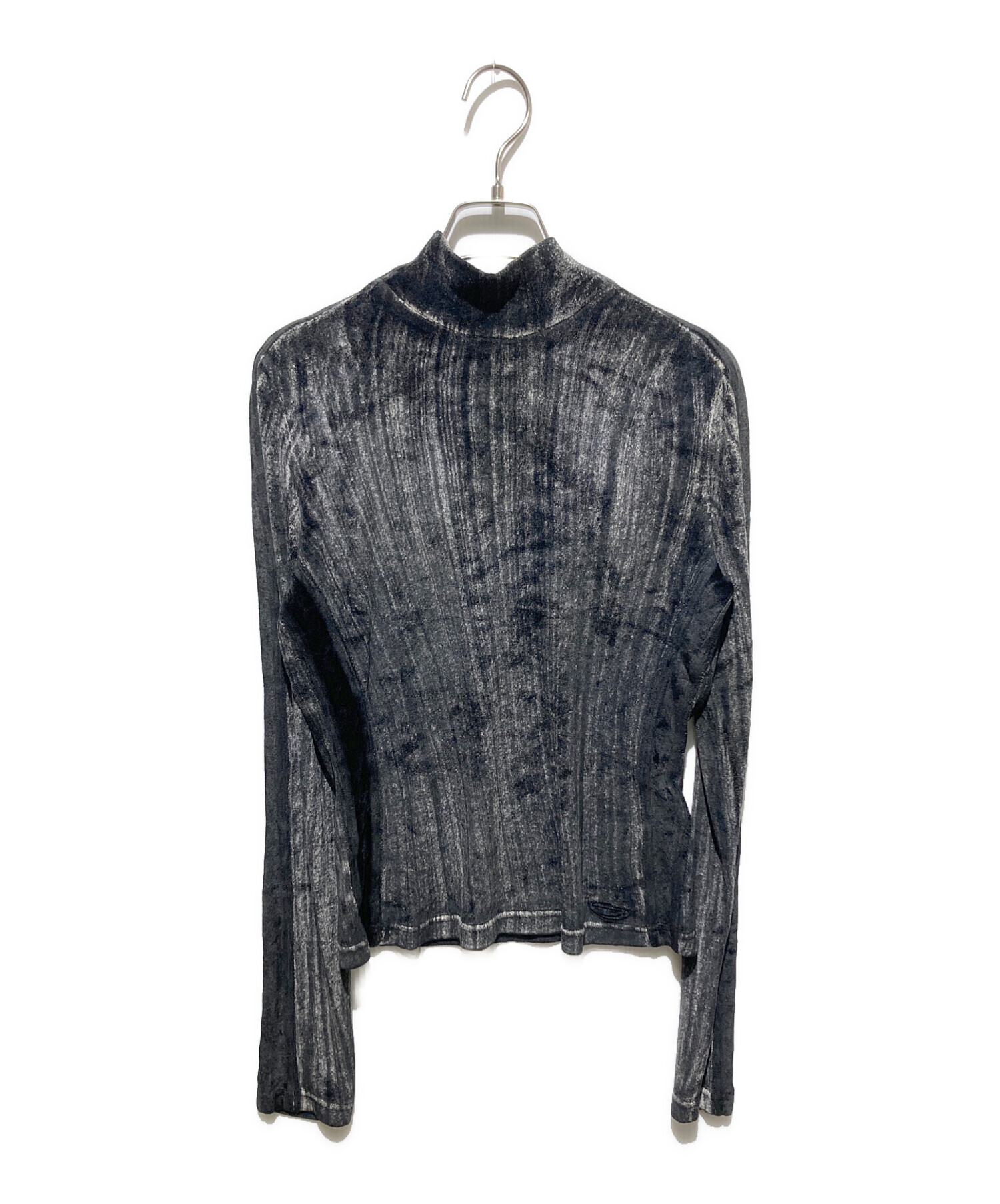 中古・古着通販】DIESEL (ディーゼル) ロゴ刺繍ハイネックカットソー 
