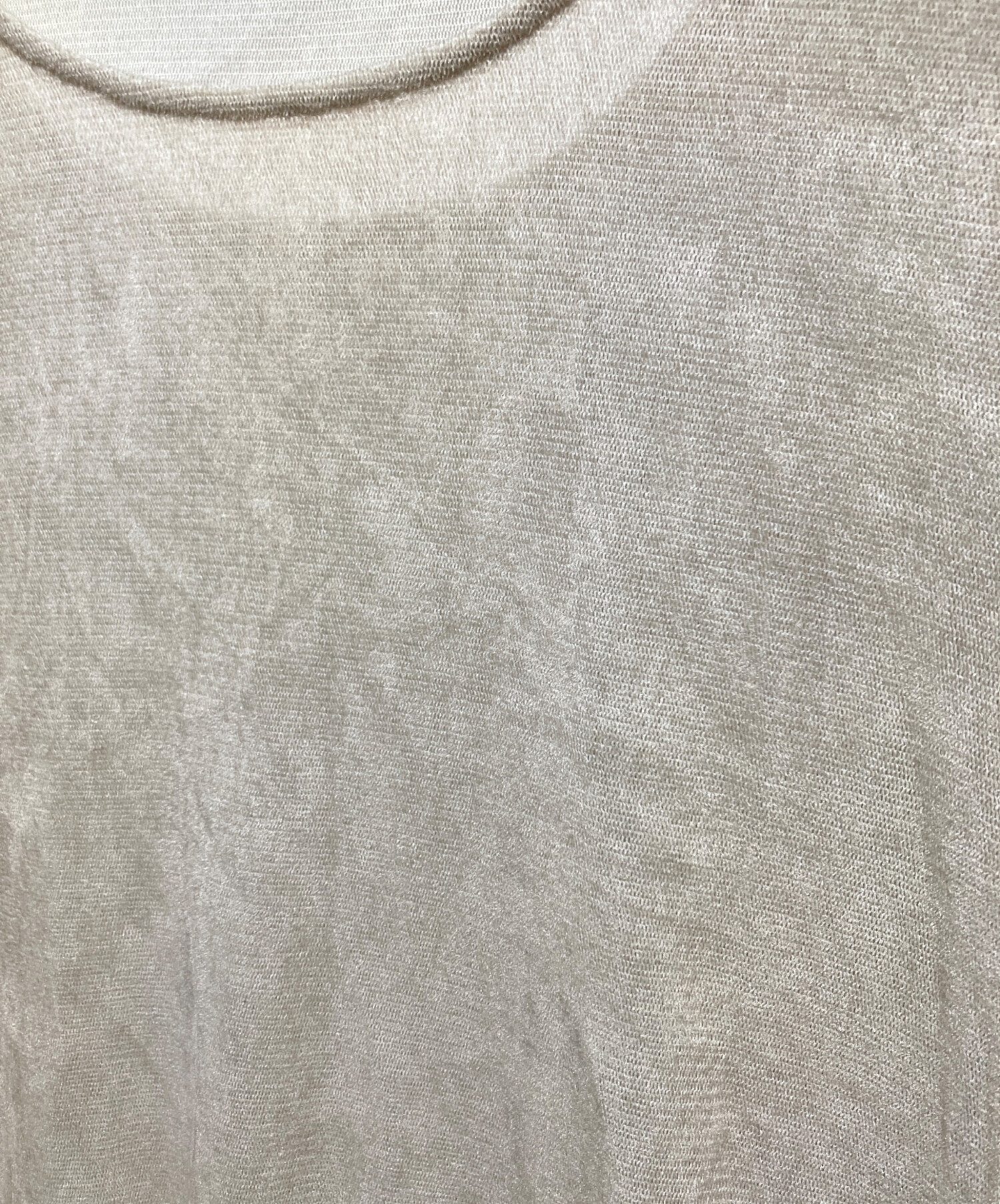 中古・古着通販】Plage (プラージュ) Flocky Mesh ロンT ベージュ