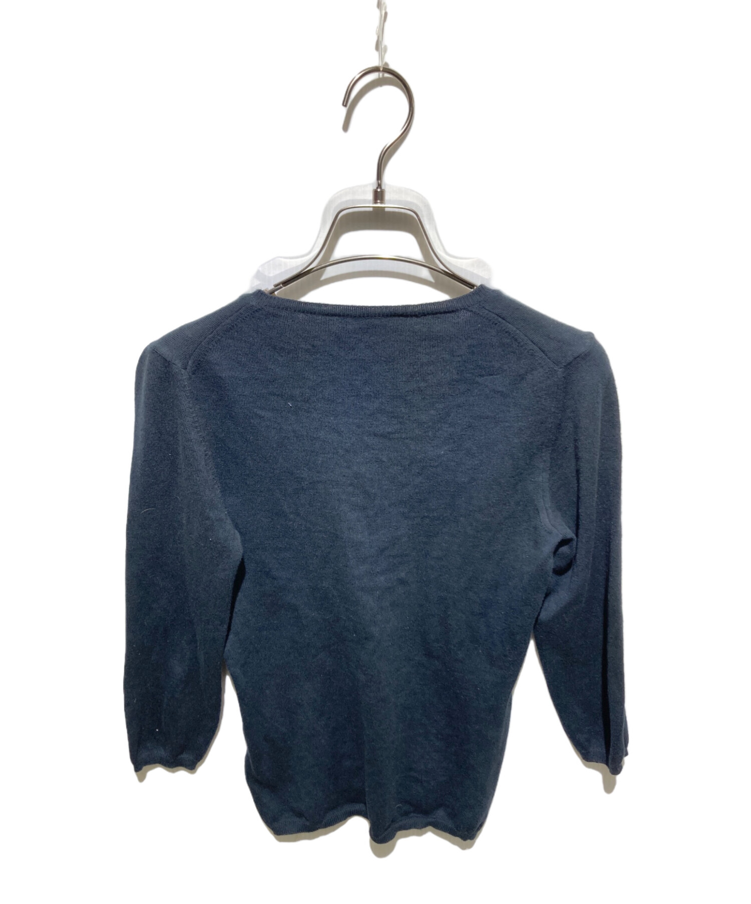 JIL SANDER ジルサンダー ニット・セーター 34(XXS位) 紺 【古着】【中古】 JIL SANDER - JIL SANDER ジルサンダー ニット・セーター S 紺 【古着