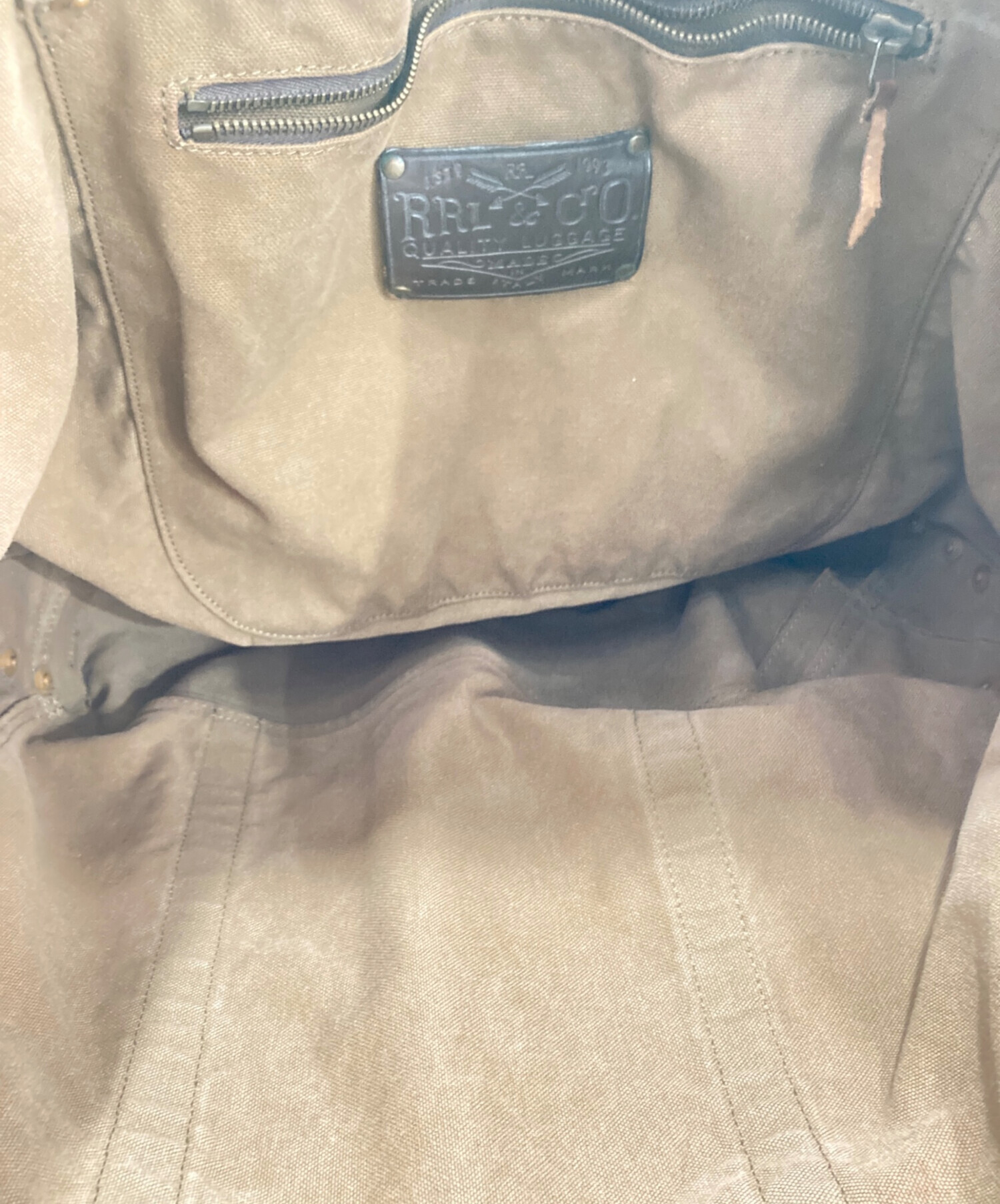 中古・古着通販】RRL (ダブルアールエル) イタリア製レザーキャンバス