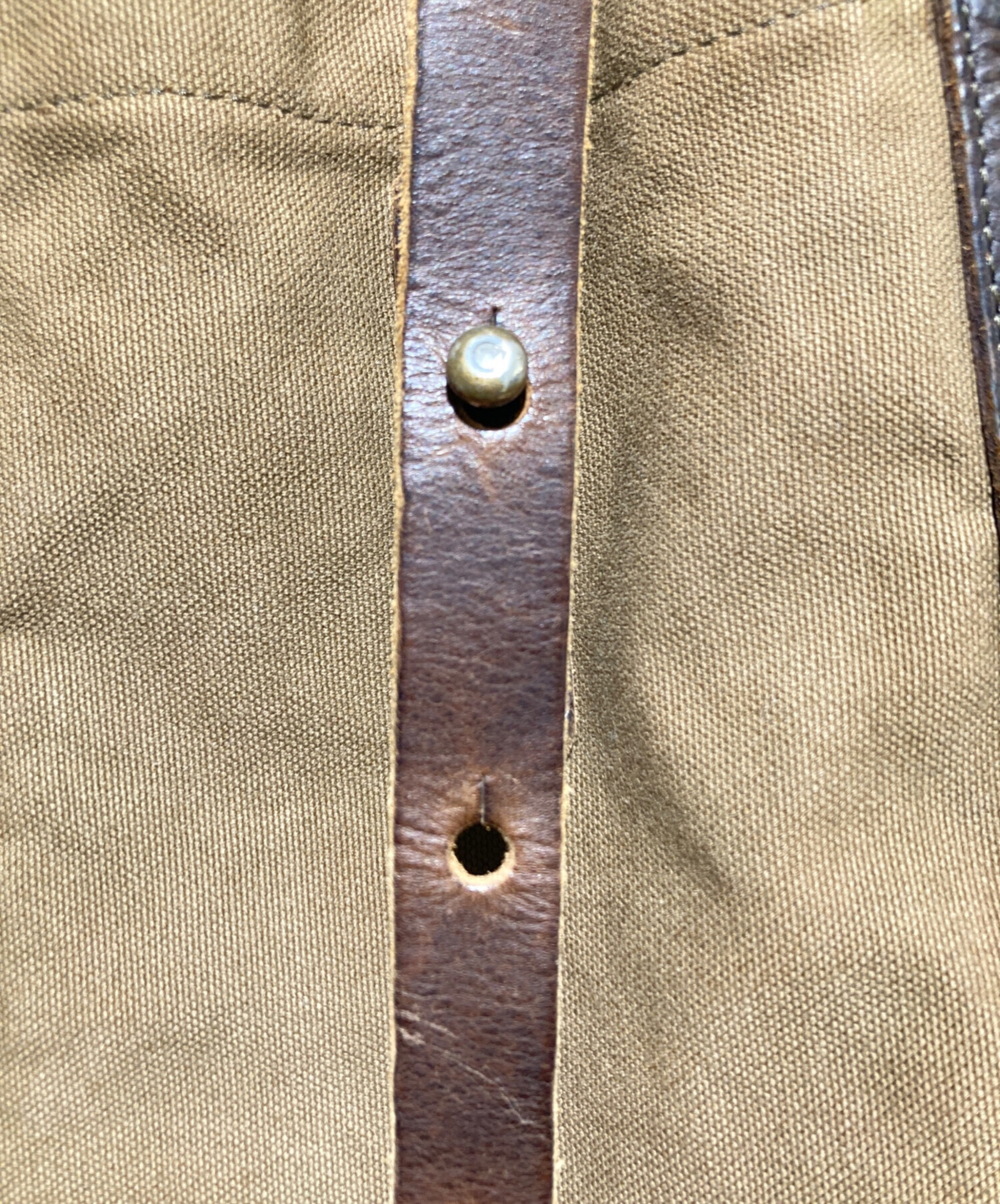 中古・古着通販】RRL (ダブルアールエル) イタリア製レザーキャンバス