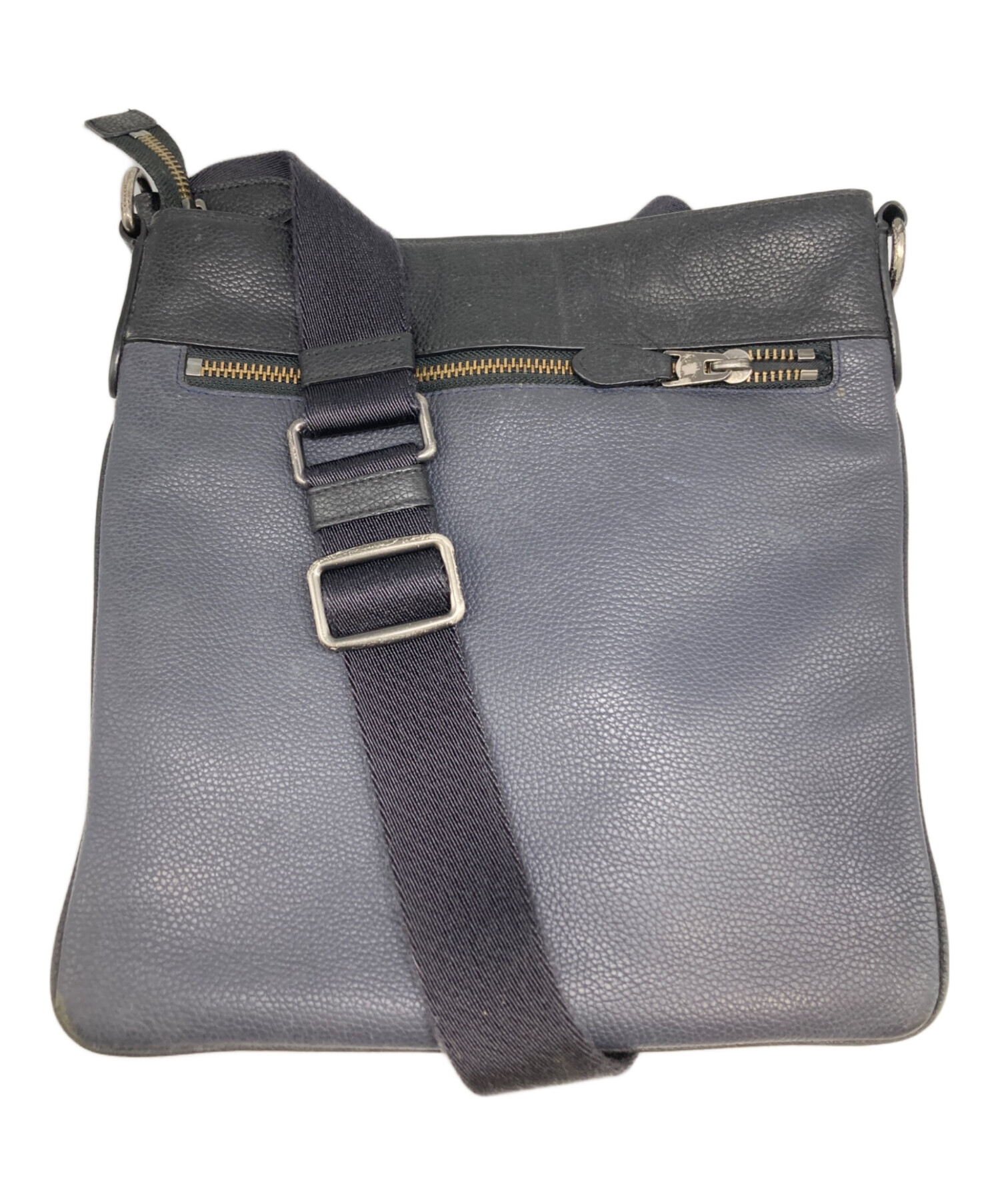 COACH ネイビー ボディバッグ 2ポケット 中古・古着通販】COACH (コーチ) クロスボディ ショルダーバッグ