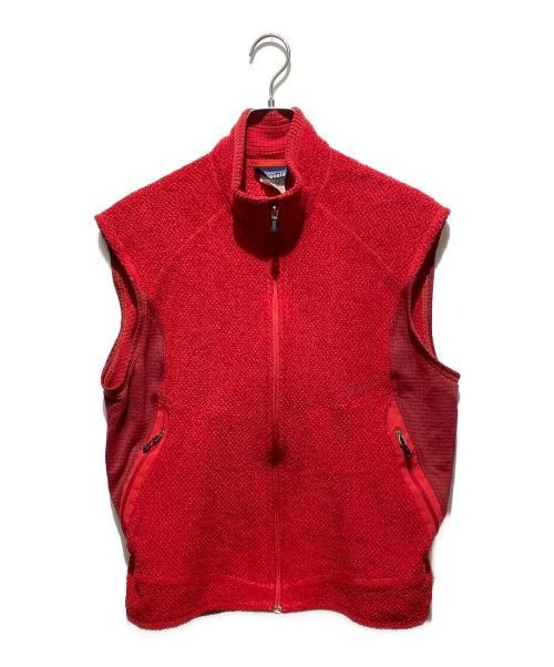 patagonia フリースベスト クリーム/ワインレッド 中古・古着通販】Patagonia (パタゴニア) F5フリースベスト レッド