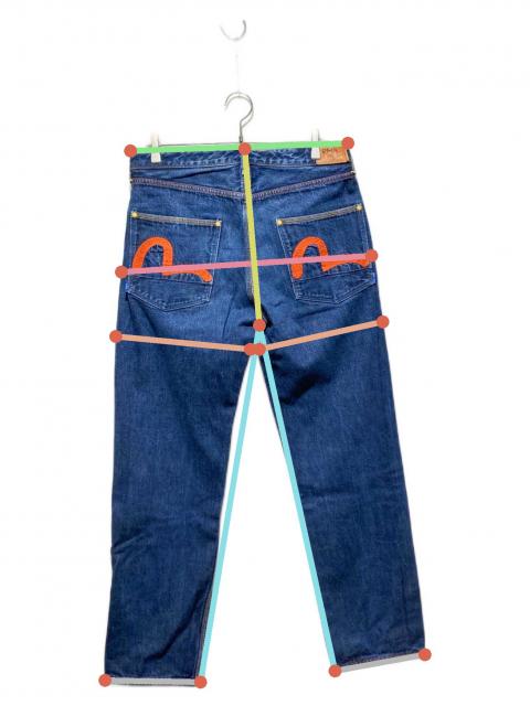 中古・古着通販】EVISU (エヴィス) PMGラインカモメ刺繍 デニムパンツ