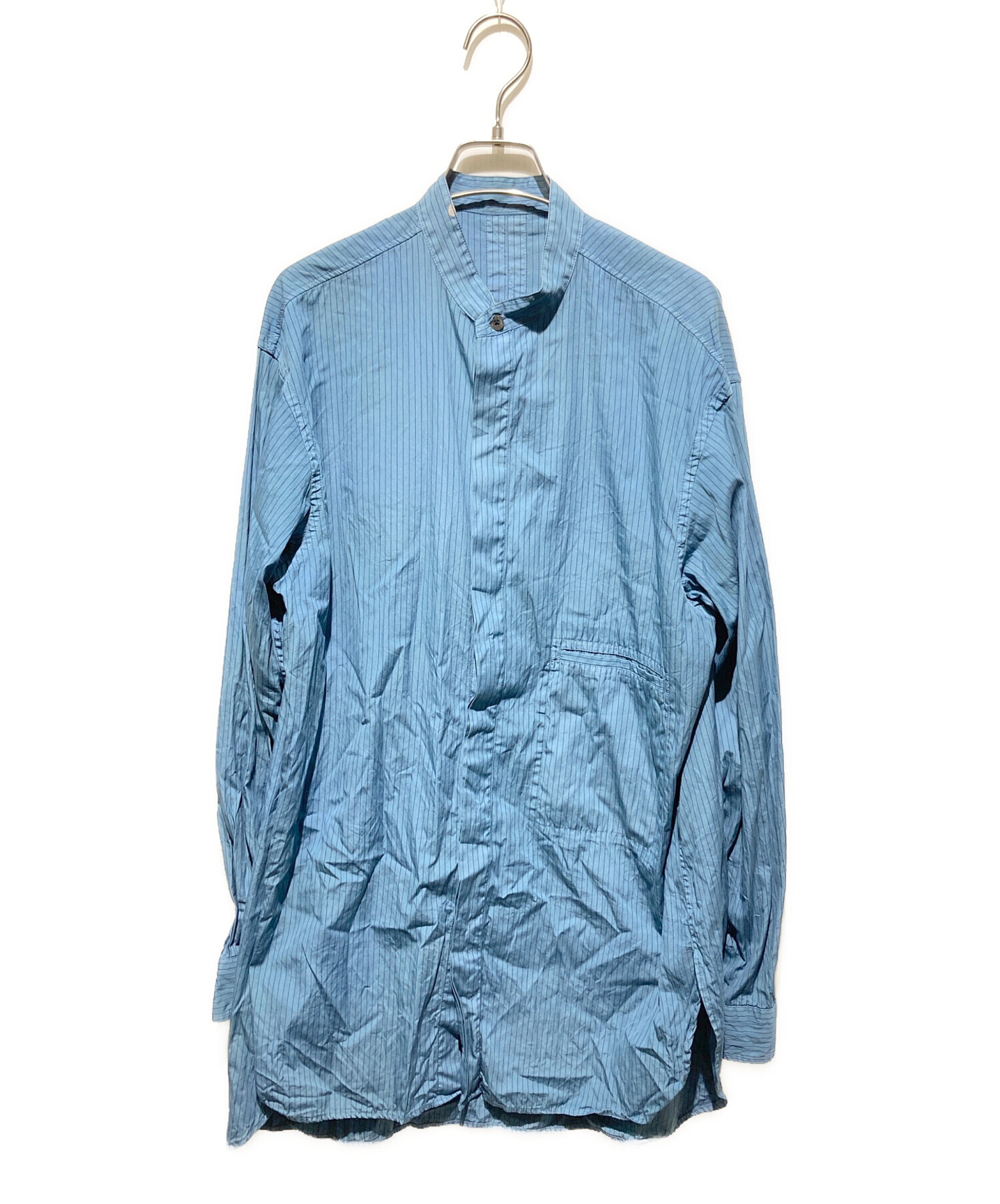 トップス 23SS YOKE STRIPED BAND COLLAR SHIRTS 中古・古着通販】YOKE (ヨーク) Garment Dye Stripe Band Collar Shirt