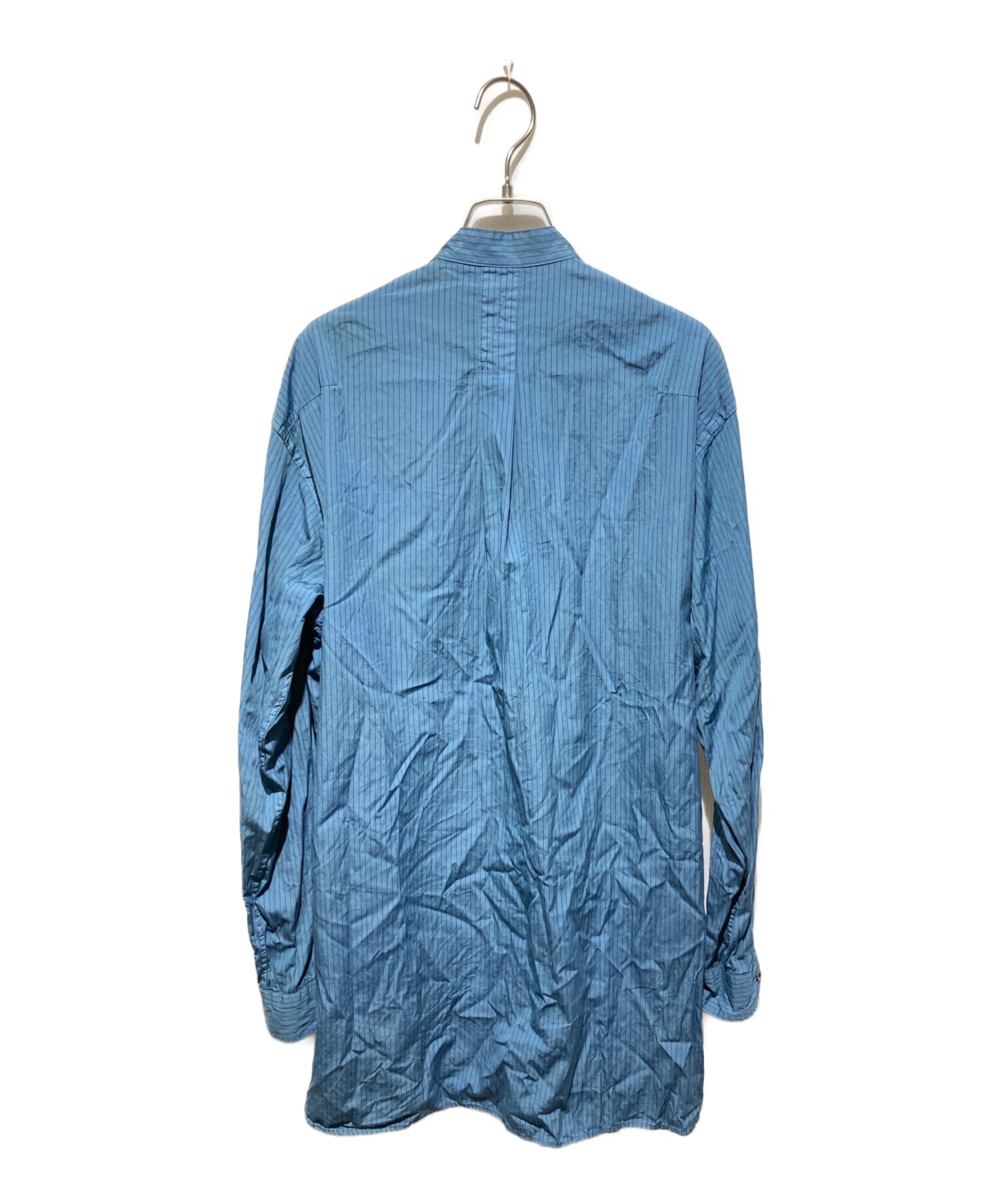 トップス YOKE STRIPE BAND COLLAR LONG SHIRT 中古・古着通販】YOKE (ヨーク) Garment Dye Stripe Band Collar Shirt