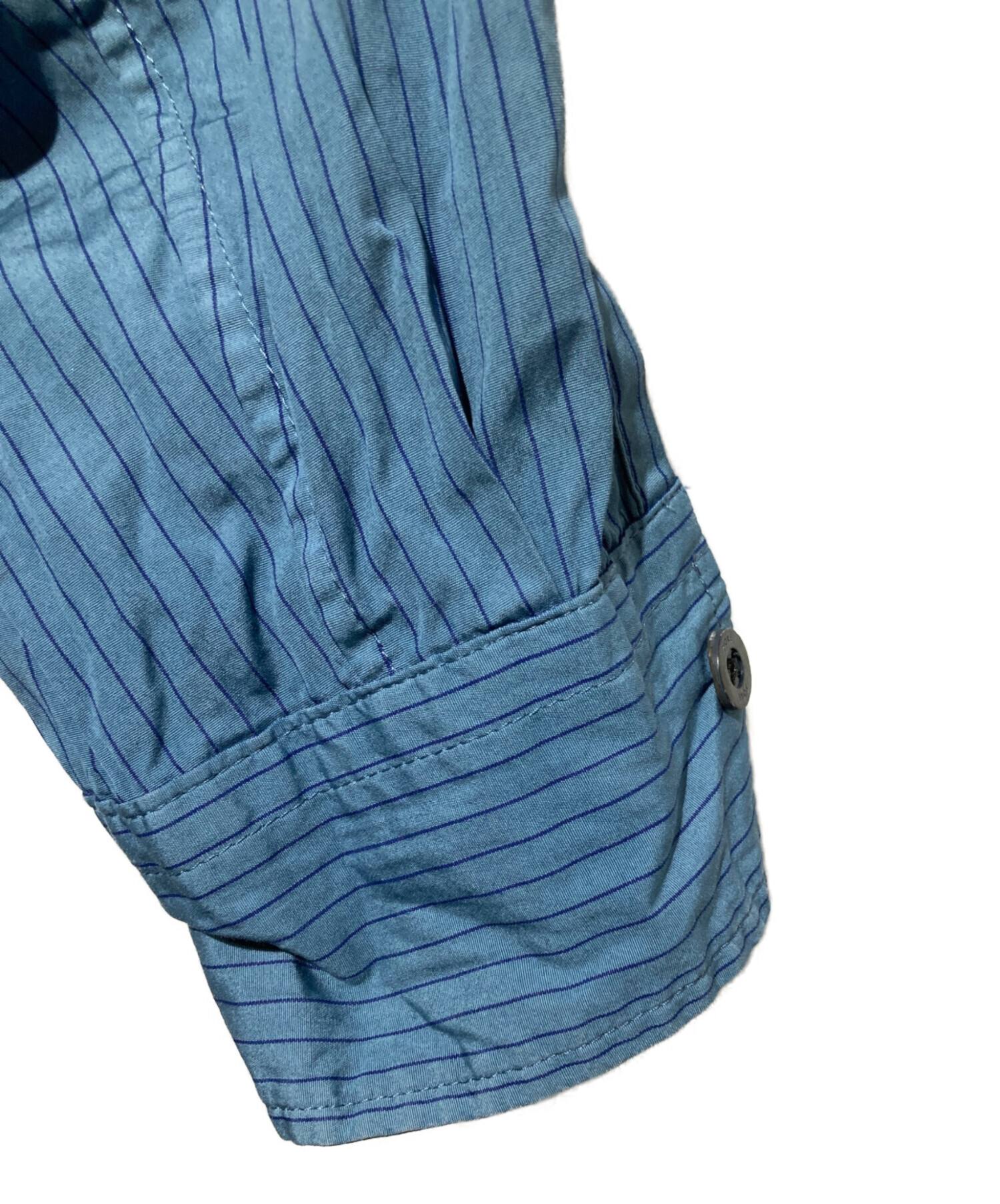 トップス YOKE STRIPE BAND COLLAR LONG SHIRT 中古・古着通販】YOKE (ヨーク) Garment Dye Stripe Band Collar Shirt