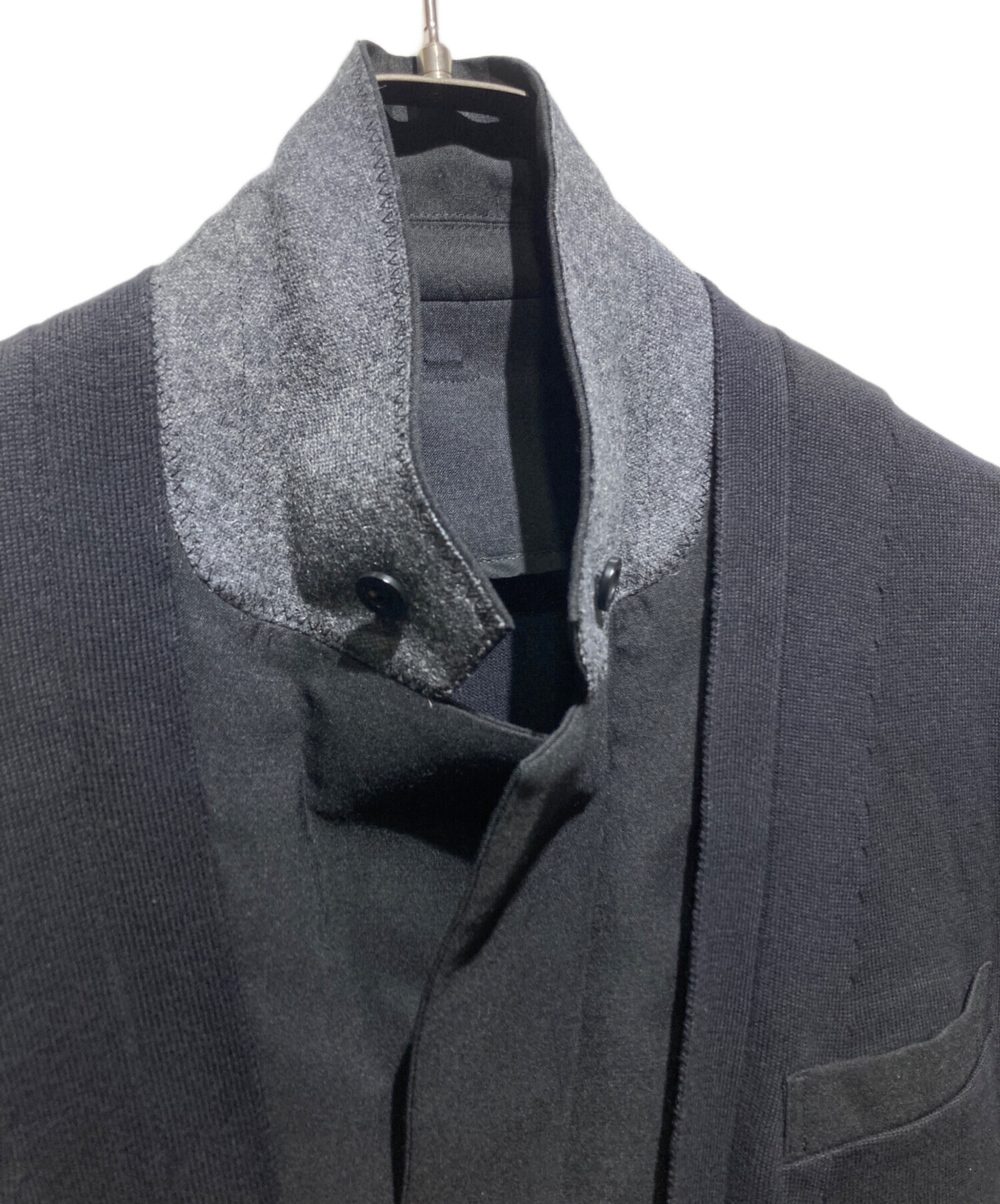 中古・古着通販】sacai (サカイ) Suiting Mix Jacket ブラック サイズ