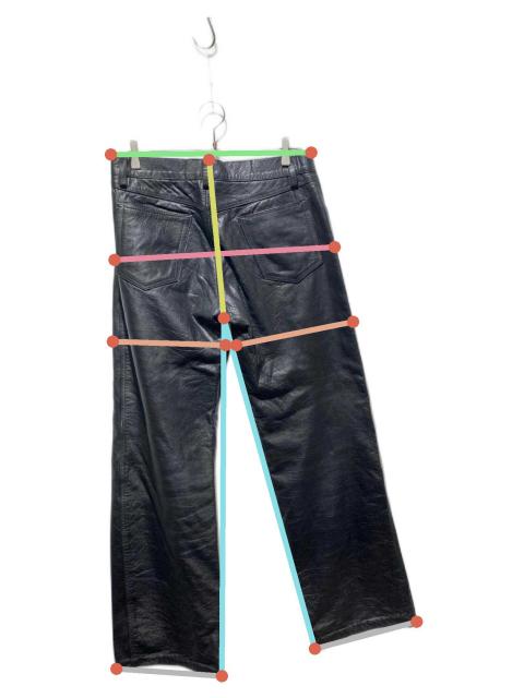 中古・古着通販】HORN WORKS (ホーンワークス) レザーパンツ ブラック