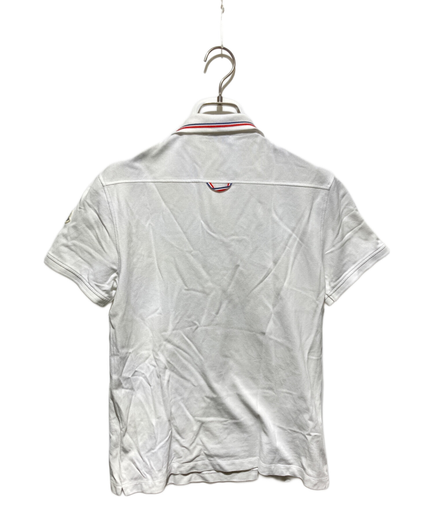 ♪MONCLER/モンクレール♪MAGLIA POLO MANICA CORTA/ポロシャツ/エレガント/シンプル/カジュアル/オシャレ/半袖 ホワイト/白色 レディース S 【中古】 夏 223032 MONCLER - モンクレール MAGLIA POLO MANICA CORTA 半袖ポロシャツ 10