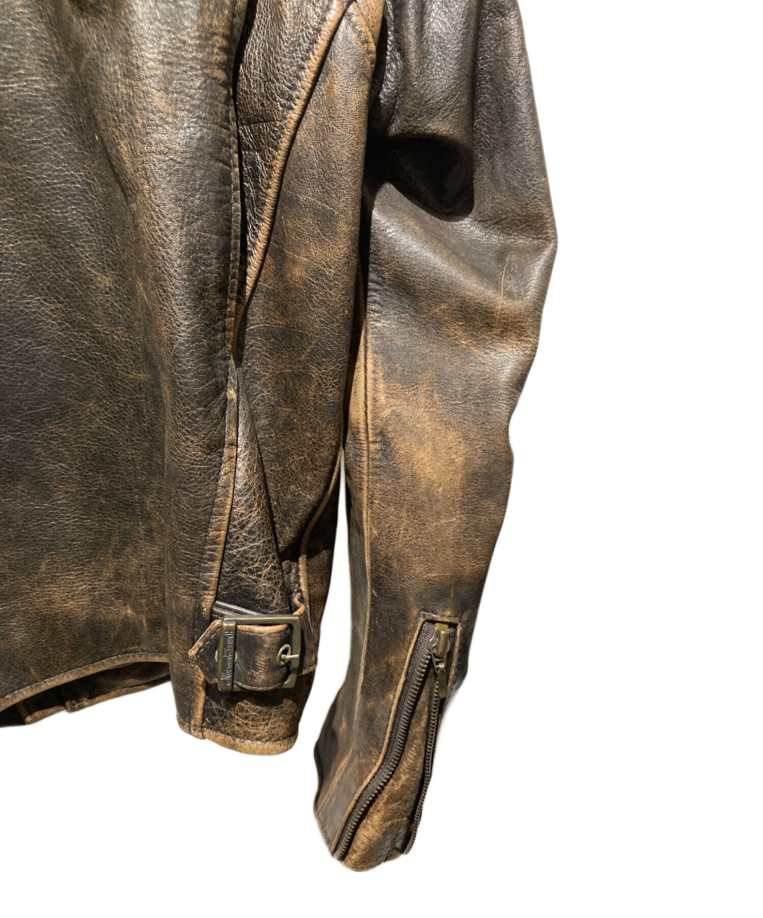 中古・古着通販】HARLEY-DAVIDSON (ハーレーダビッドソン) 加工レザー