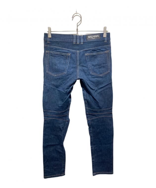 中古・古着通販】BALMAIN (バルマン) 蛇腹バイカー デニムパンツ
