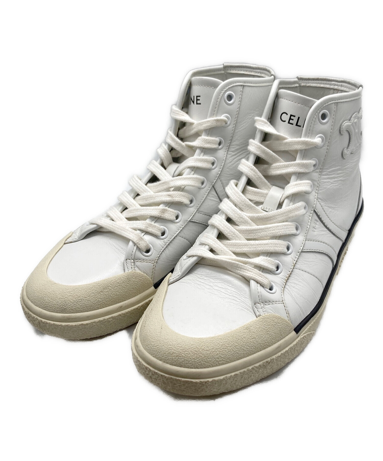 CELINE トリオンフ ハイカット スニーカー 中古・古着通販】CELINE (セリーヌ) トリオンフハイカットスニーカー
