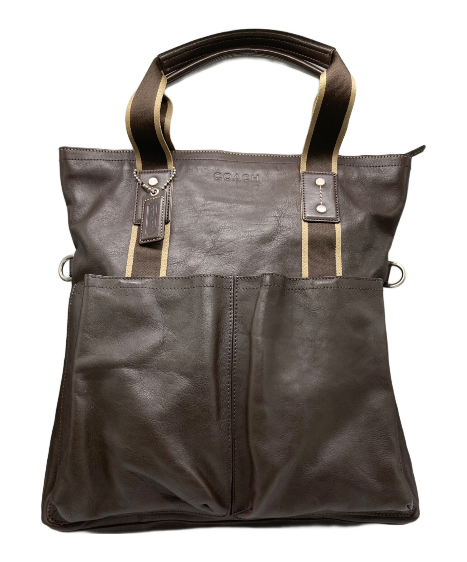 中古・古着通販】COACH (コーチ) ヘリテージ ウェブ レザー フォルド