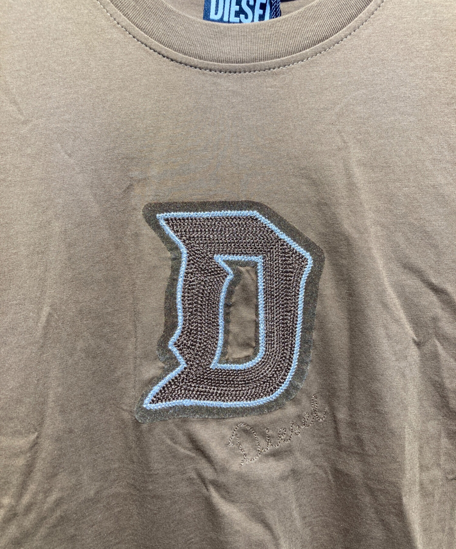中古・古着通販】DIESEL (ディーゼル) DロゴTシャツ ブラウン サイズ:L 
