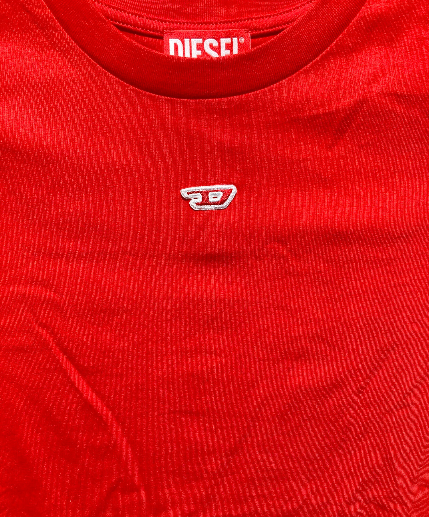 Diesel カットソー 赤タグ 中古・古着通販】DIESEL (ディーゼル) Dロゴカットソー レッド サイズ