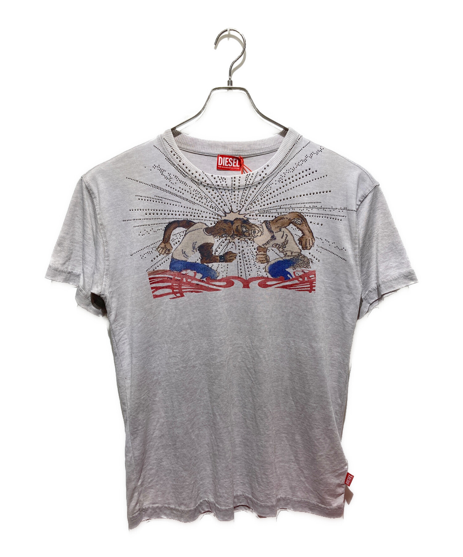 中古・古着通販】DIESEL (ディーゼル) ラインストンーンデザインT