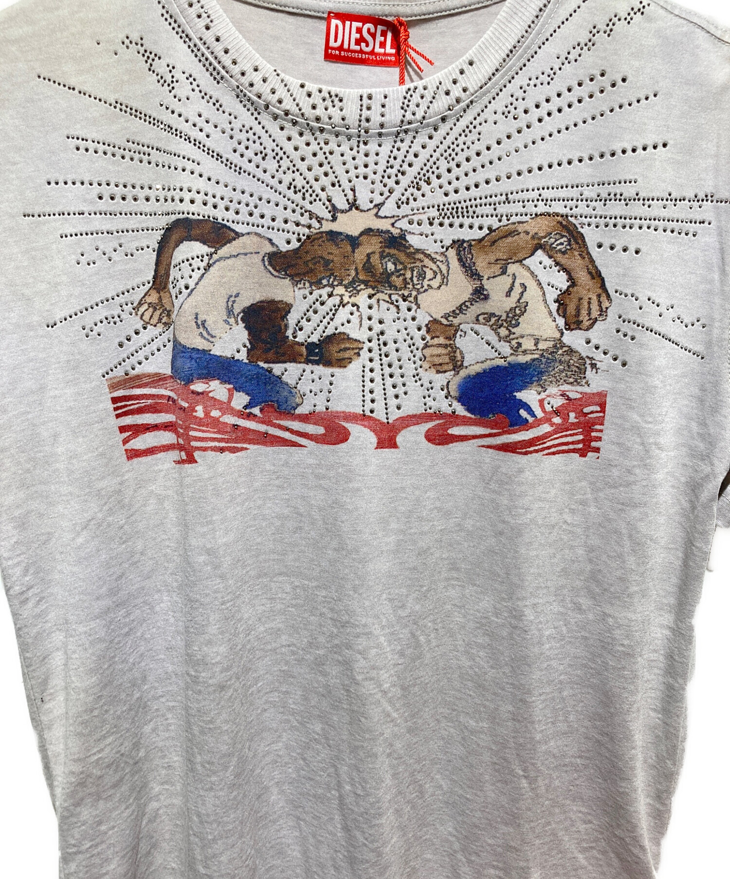 中古・古着通販】DIESEL (ディーゼル) ラインストンーンデザインT 