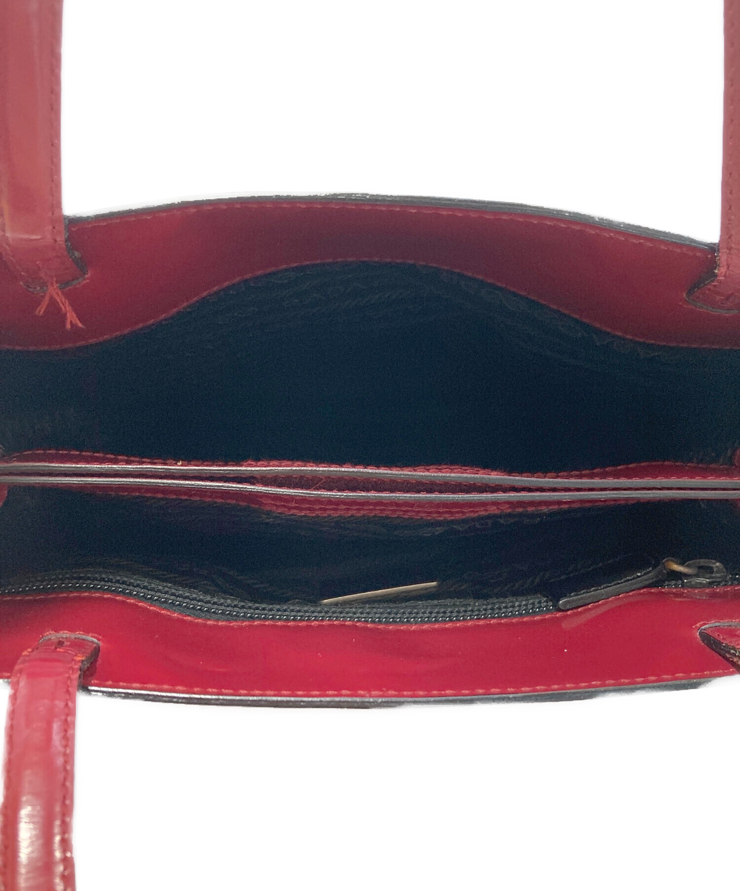 中古・古着通販】PRADA (プラダ) トライアングルロゴプレート パテント