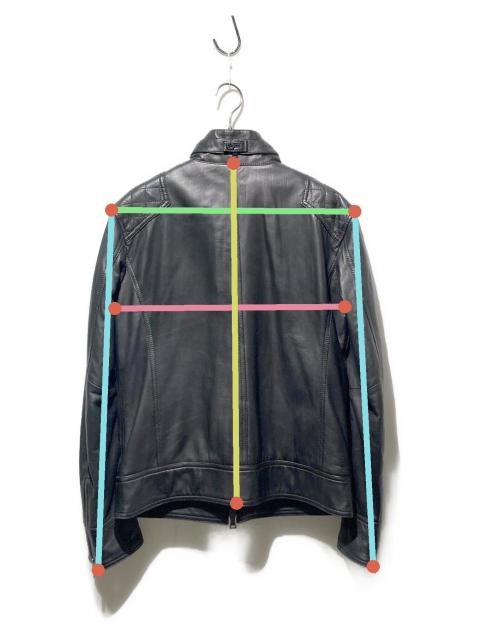BURBERRY BLACKLABELラムレザージャケットシングルライダー　L 中古・古着通販】BURBERRY BLACK LABEL (バーバリーブラックレーベル
