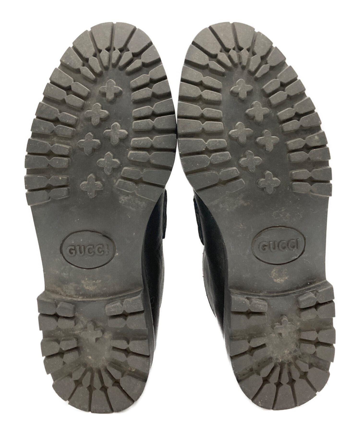 中古・古着通販】GUCCI (グッチ) ホースビットチャッカブーツ ブラック
